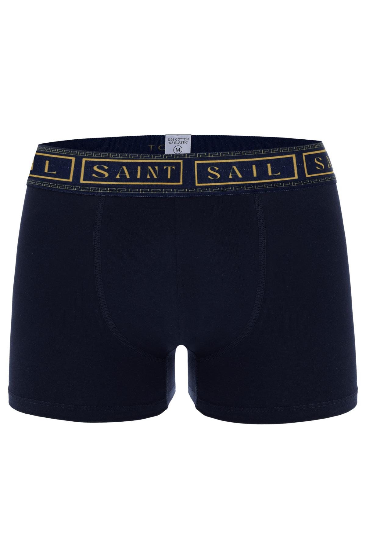 Saint Sail Pamuklu Likralı Esnek Kumaşlı Baskılı Renkli Altın Desenli Erkek Boxer