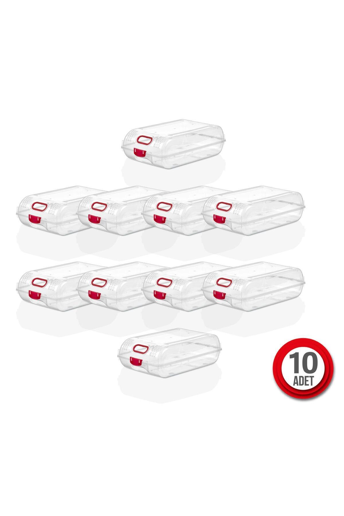 Tidy Home 10 Adet Kadın Ayakkabı Kutusu Şeffaf Ayakkabı Saklama Kutusu - Dolap İçi Ayakkabılık Düzenleyici