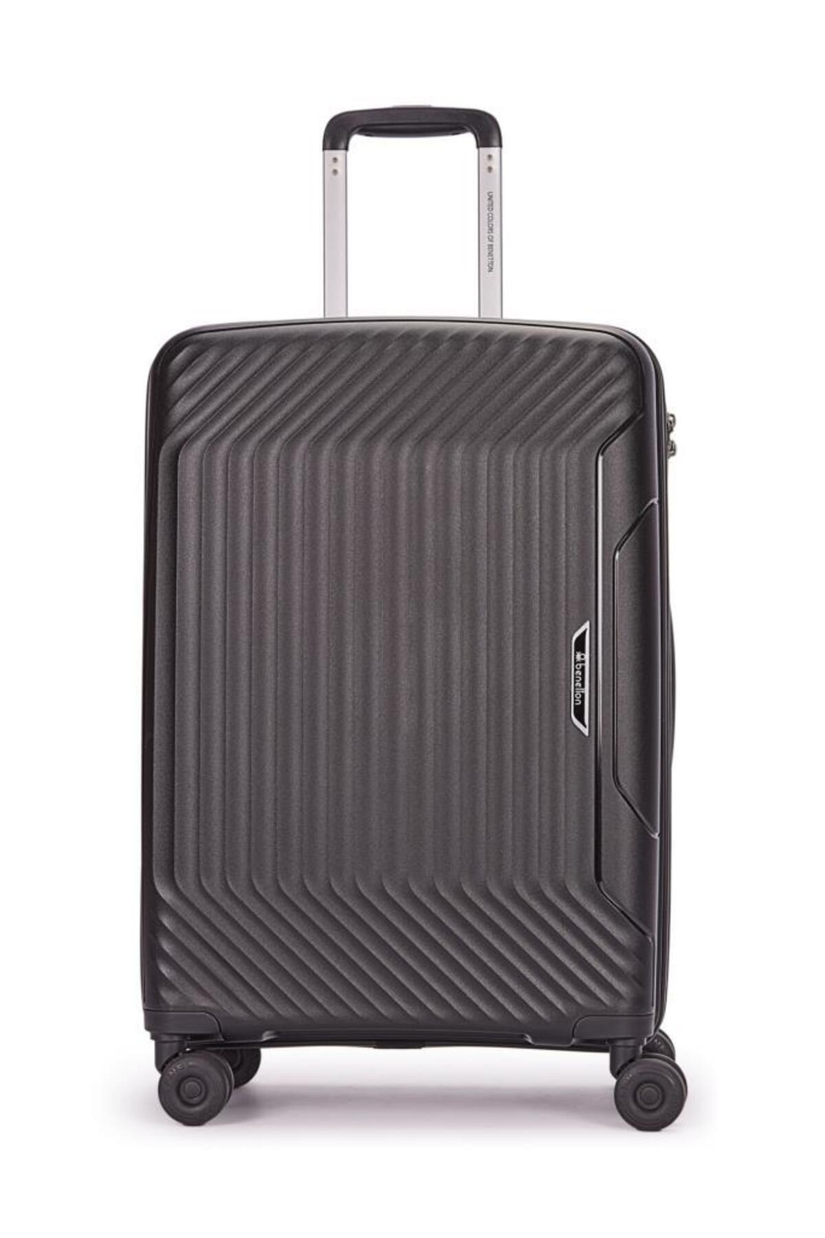 بنتون چمدان چرخدار مشکی سایز متوسط ​​14BNT8001-02-SY