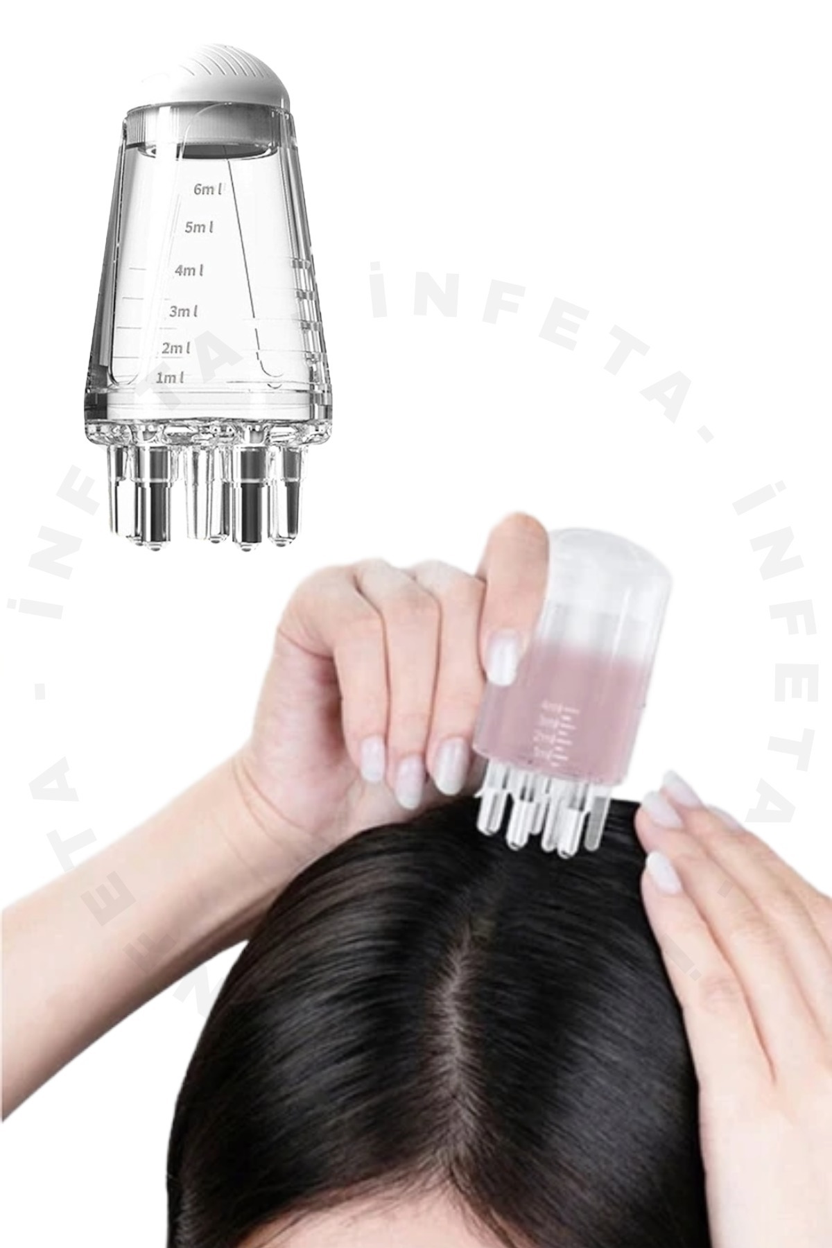 İnfeta Mini Serum Uygulama Aplikatörü Saç Derisi ve Cilt İçin Saç Serum Şişesi — Mrym-0658
