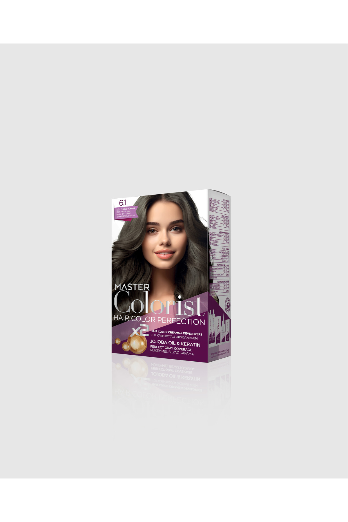 Master colorist Hair Color Perfection Set Boya 6.1 Küllü Koyu