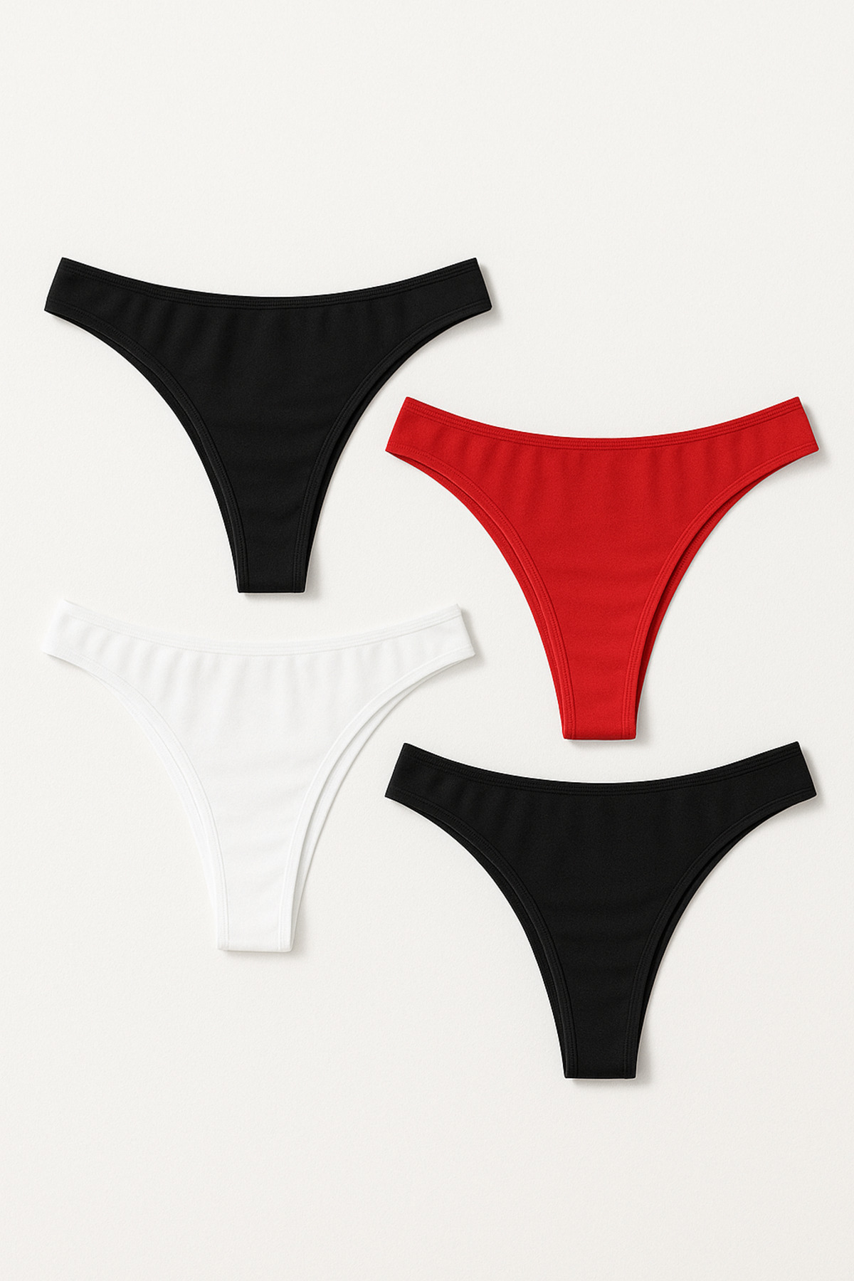 Women's Thong Panties 4-Pack – Casual Casual Cotton