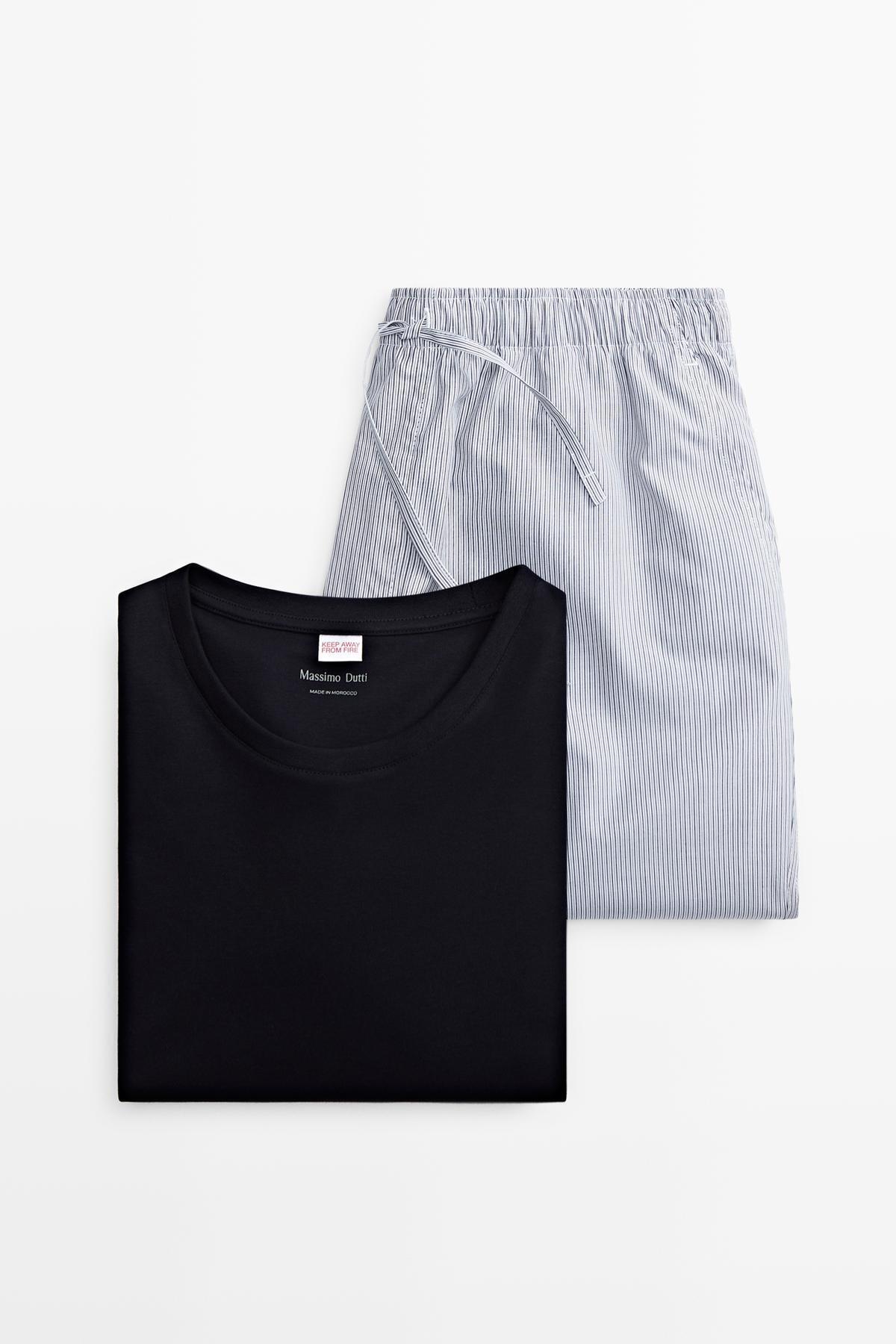 ماسیمو دوتی تاپ راه راه آستین بلند ۱۰۰٪ پنبه ای