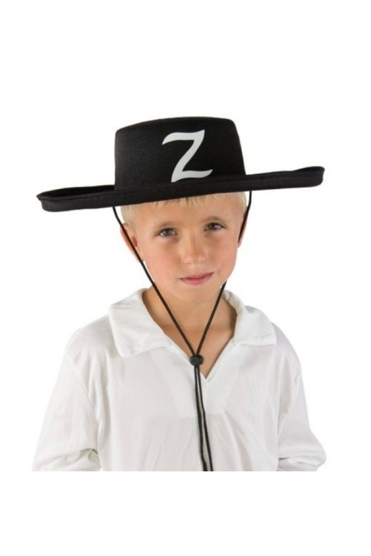 ahsun Z Logolu Çocuk Boy Bağcıklı Zorro Şapkası - Lisinya