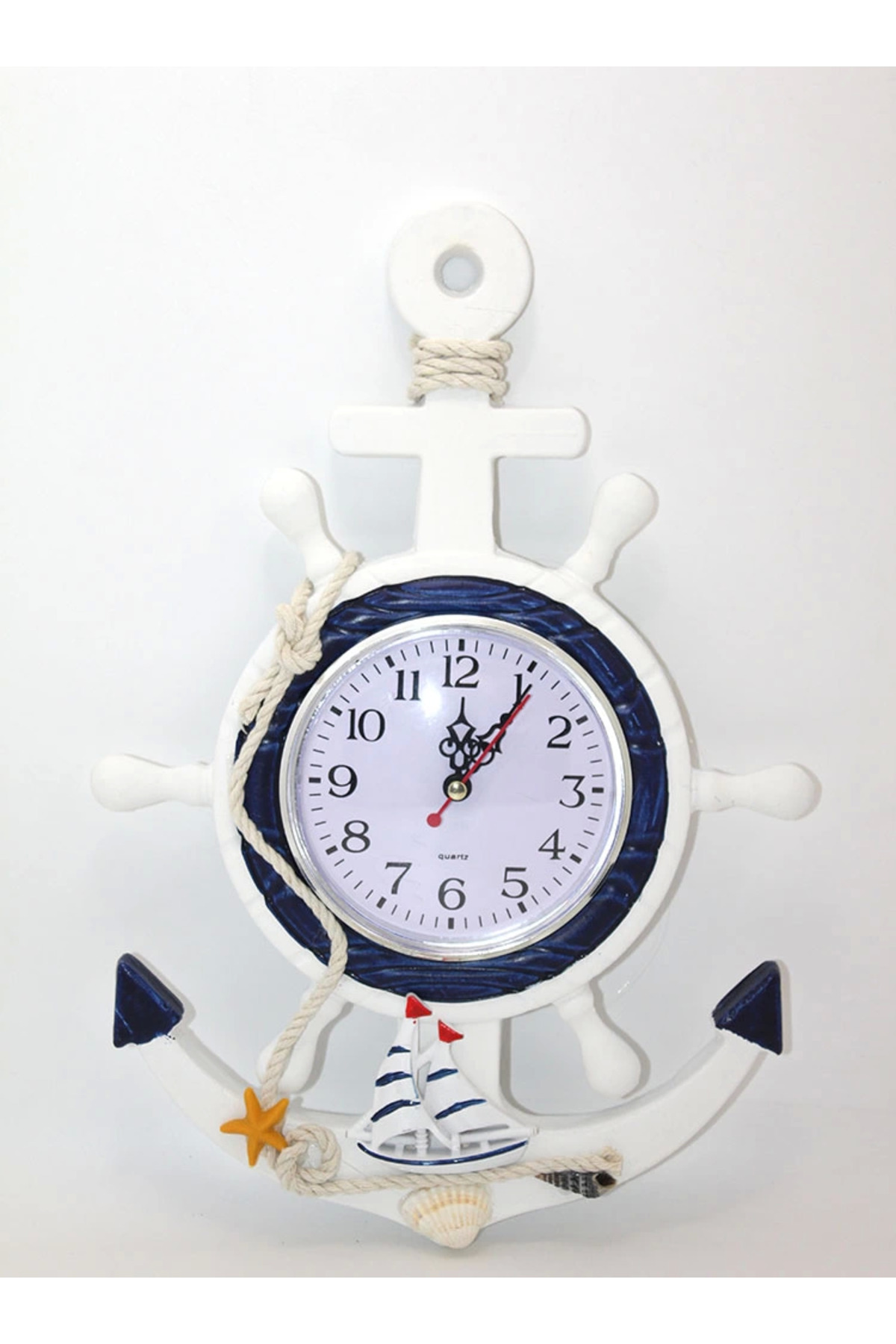 HAYAT STORE Ahşap Marin Duvara Asmalı Dümenli Saat Alk2446 - Lisinya