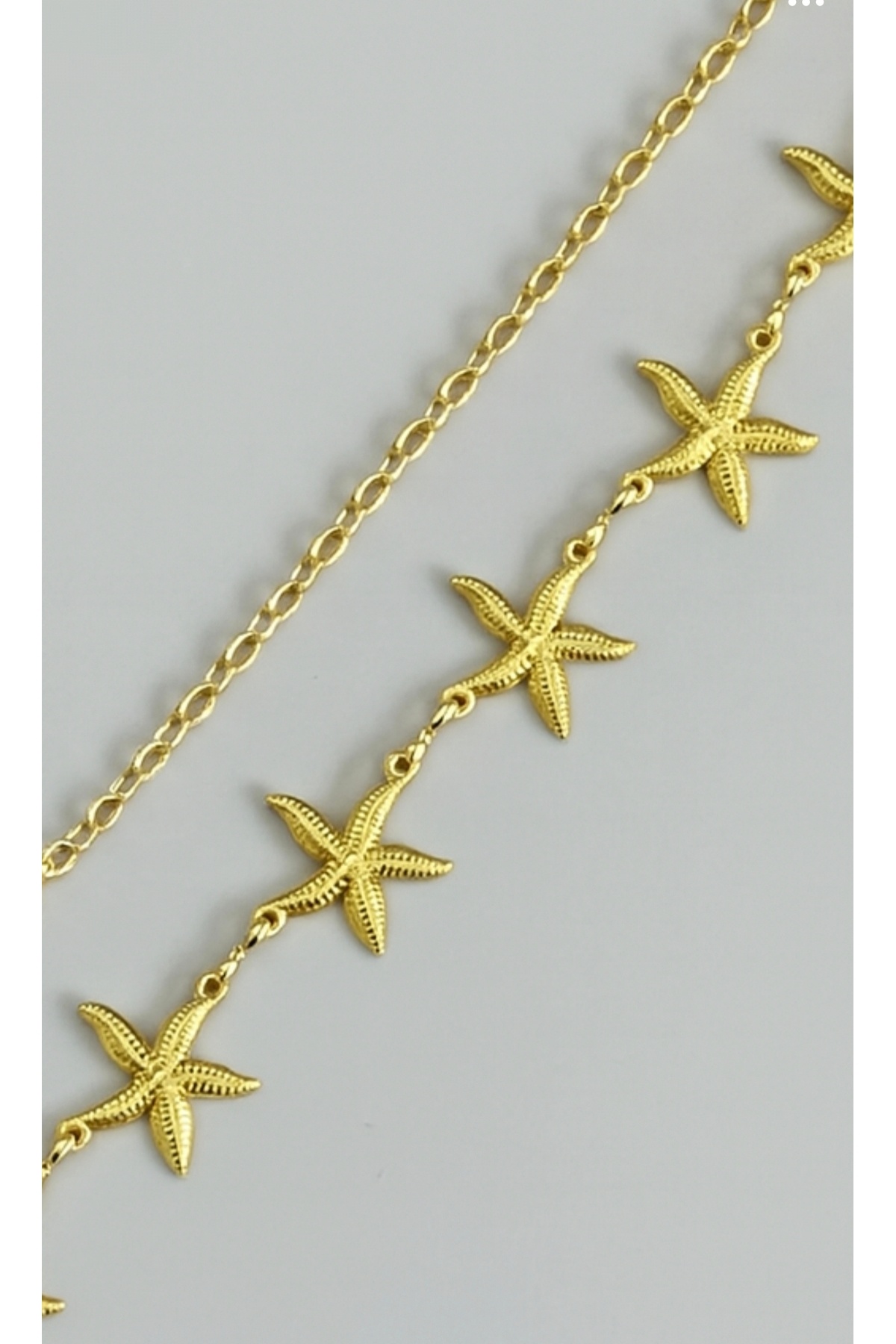 monalisatoka  Kadın Gold Deniz Yıldızı Detaylı Vücut & Bel & Elbise & Pantolon Zincir Kemeri - Görsel 3