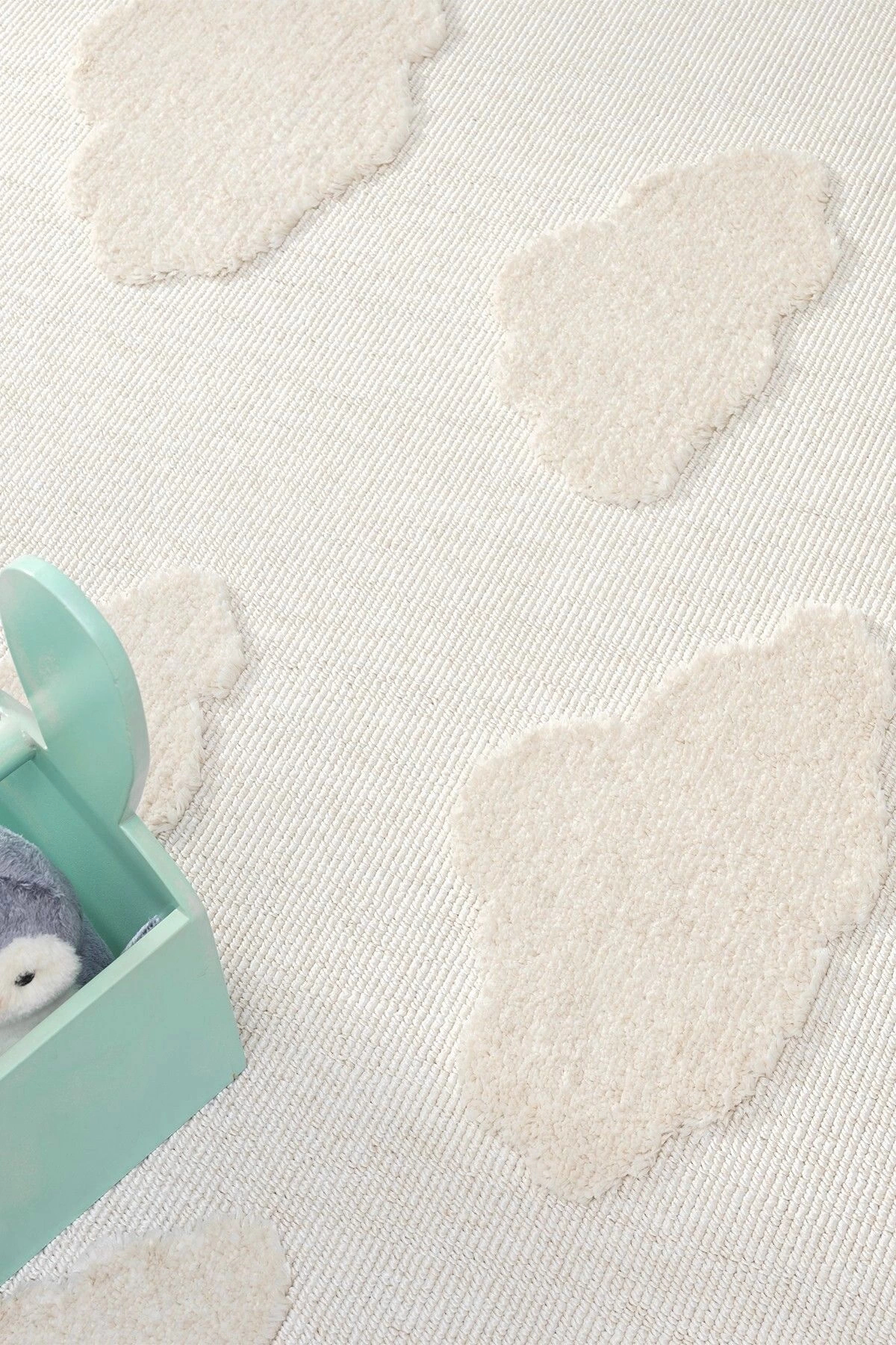 Eliz Home Bulut Desenli Krem Renk Dokuma Halı Bebek Odası Çocuk Odası Halısı 1 fotoğrafı 4 (önizleme)