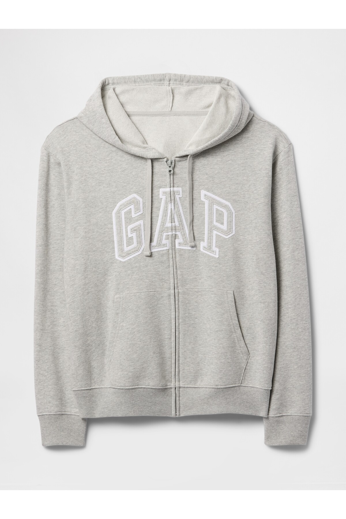GAP  Kadın Gri Gap Logo Relaxed Fermuarlı Sweatshirt - Görsel 2