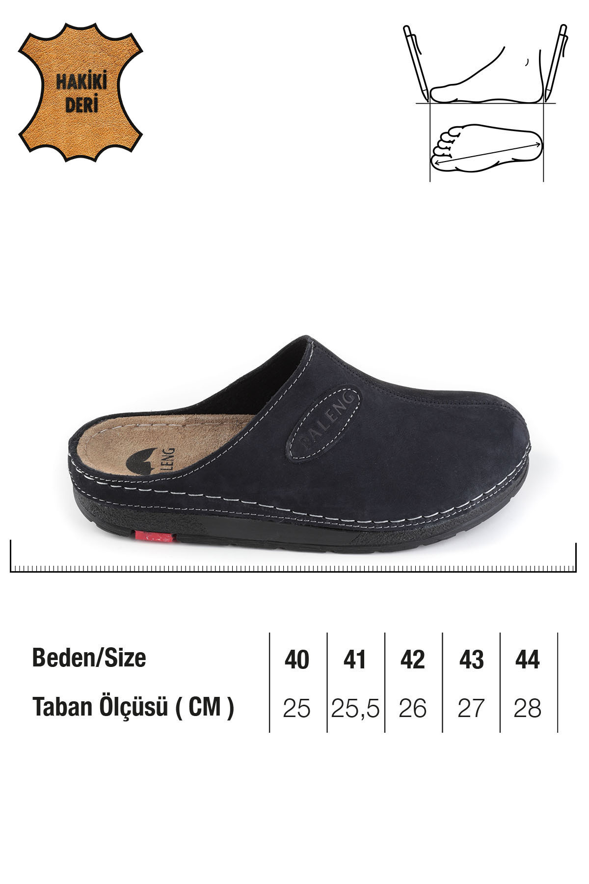 Paleng  Gezer Kışlık Hakiki Deri Erkek Terlik - Görsel 4