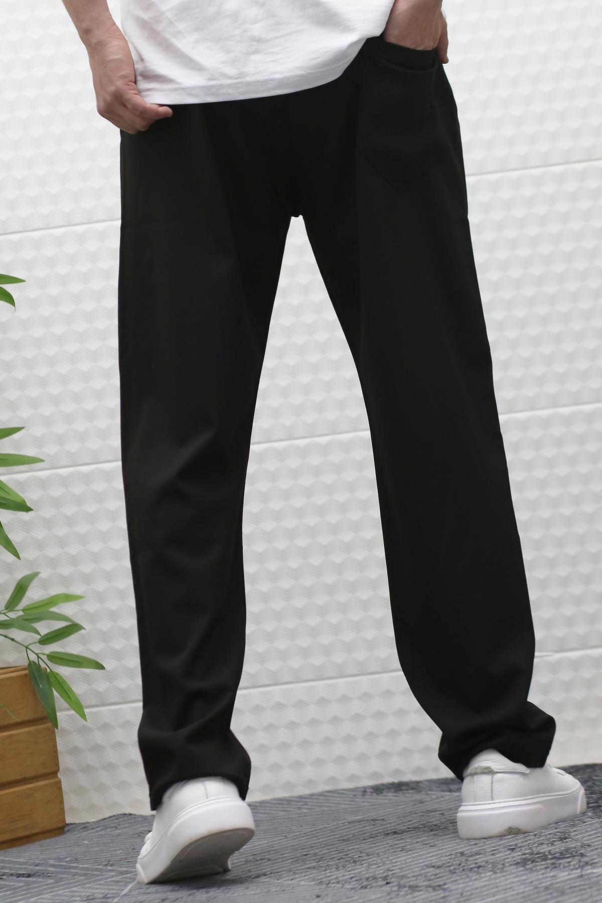 WAFRA  Erkek Yazlık Kumaş Baggy Beli Lastikli Pantolon - Görsel 6