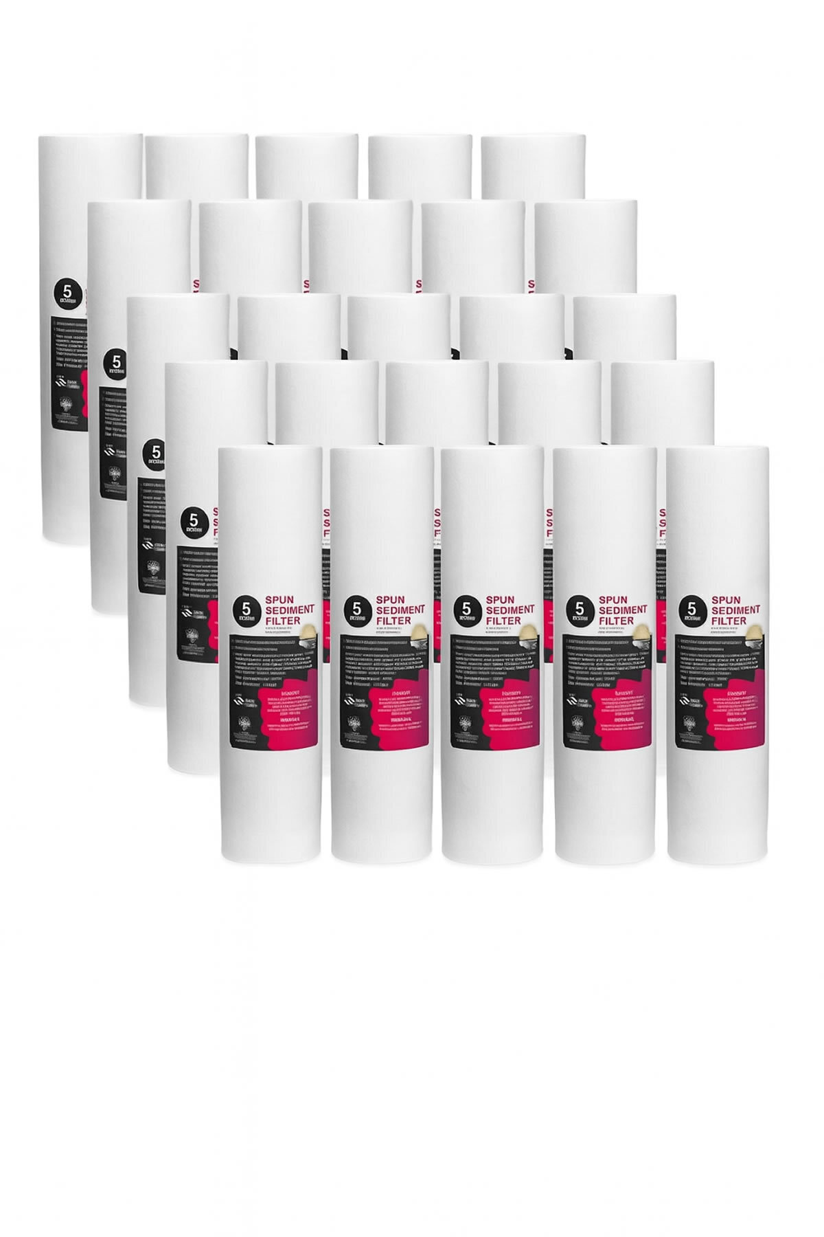 Open Case Water Purifier 10 Inch 5 Micron Sediment Spun Filter (25 Pieces)