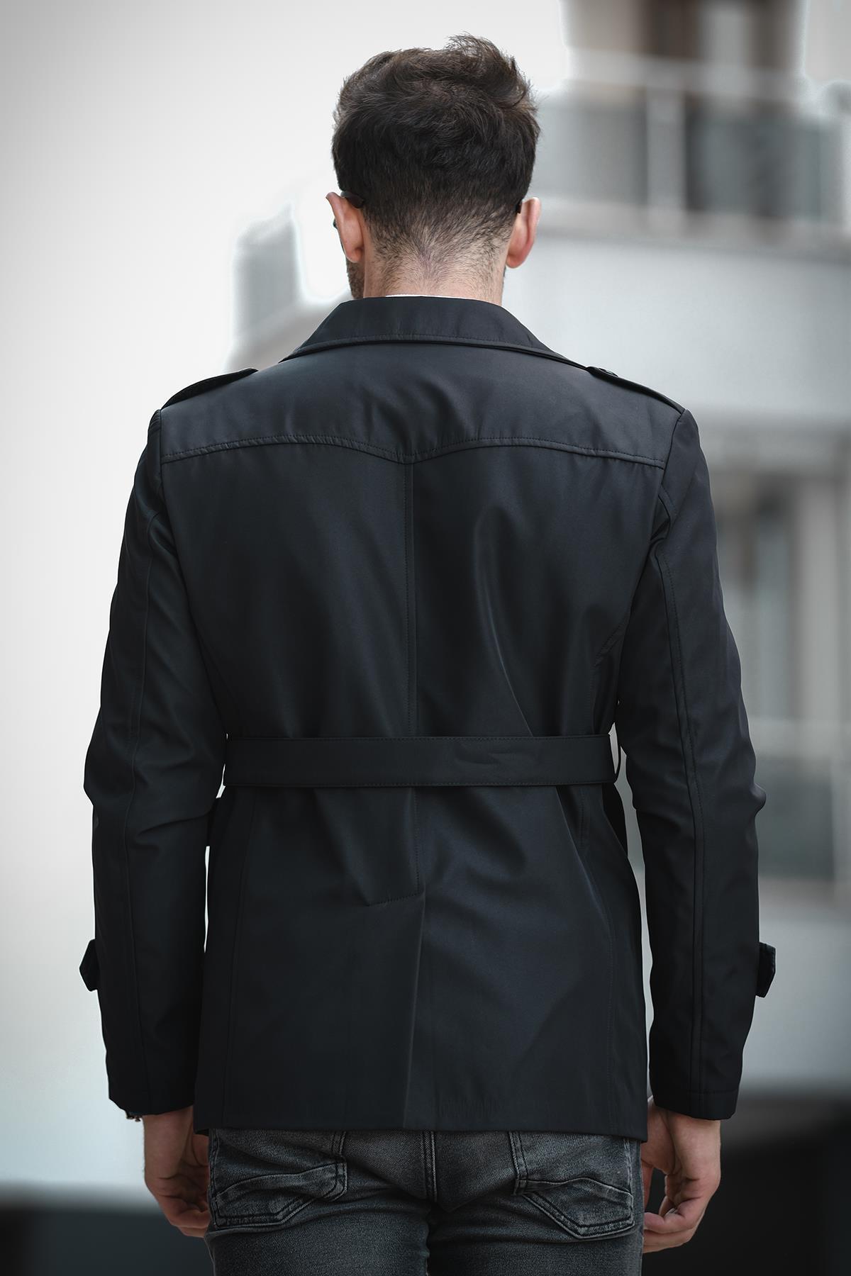 Oksit  Lusaka Su İtici Slim Fit Kemer Detaylı Trençkot - Görsel 6