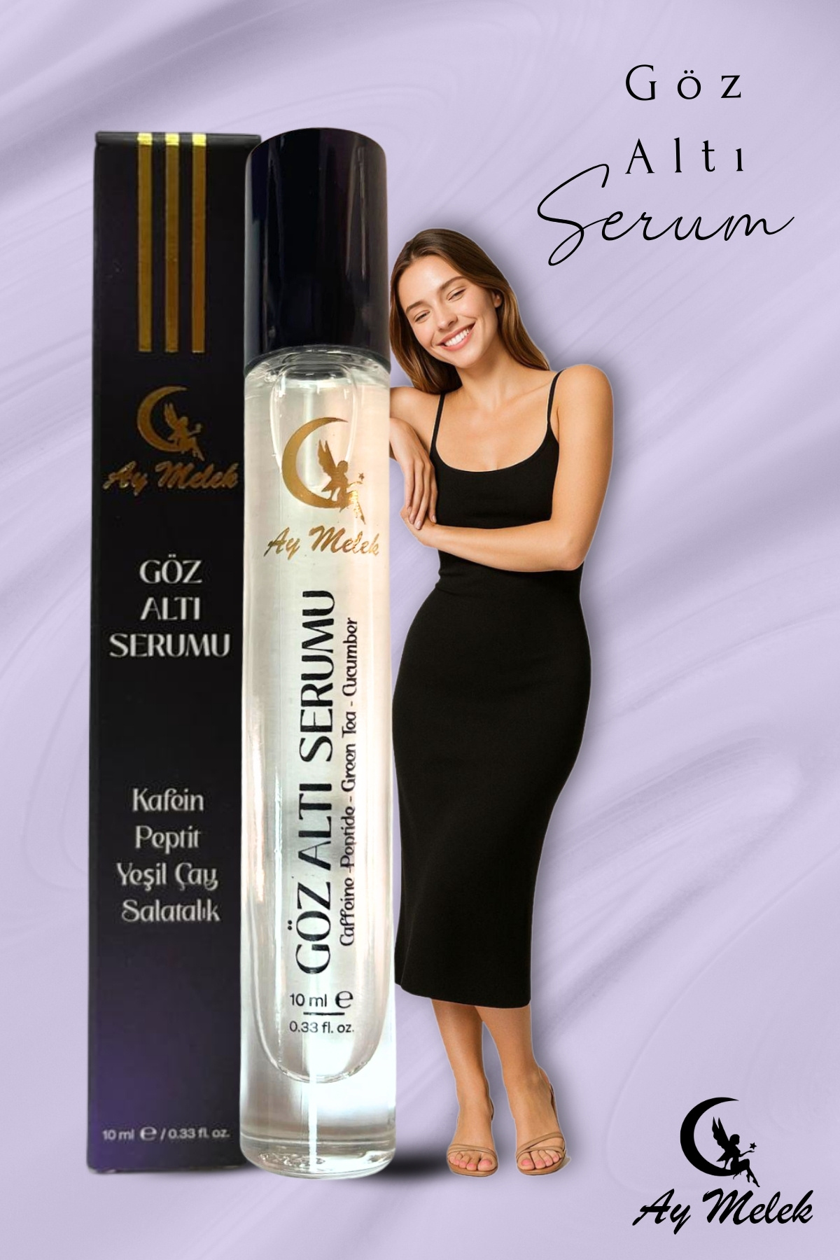AYMELEK Göz Altı ve Göz Çevresi Yaşlanma, Morluk ve Torbalanma Karşıtı Nemlendirici Roll On Serum 15 ml
