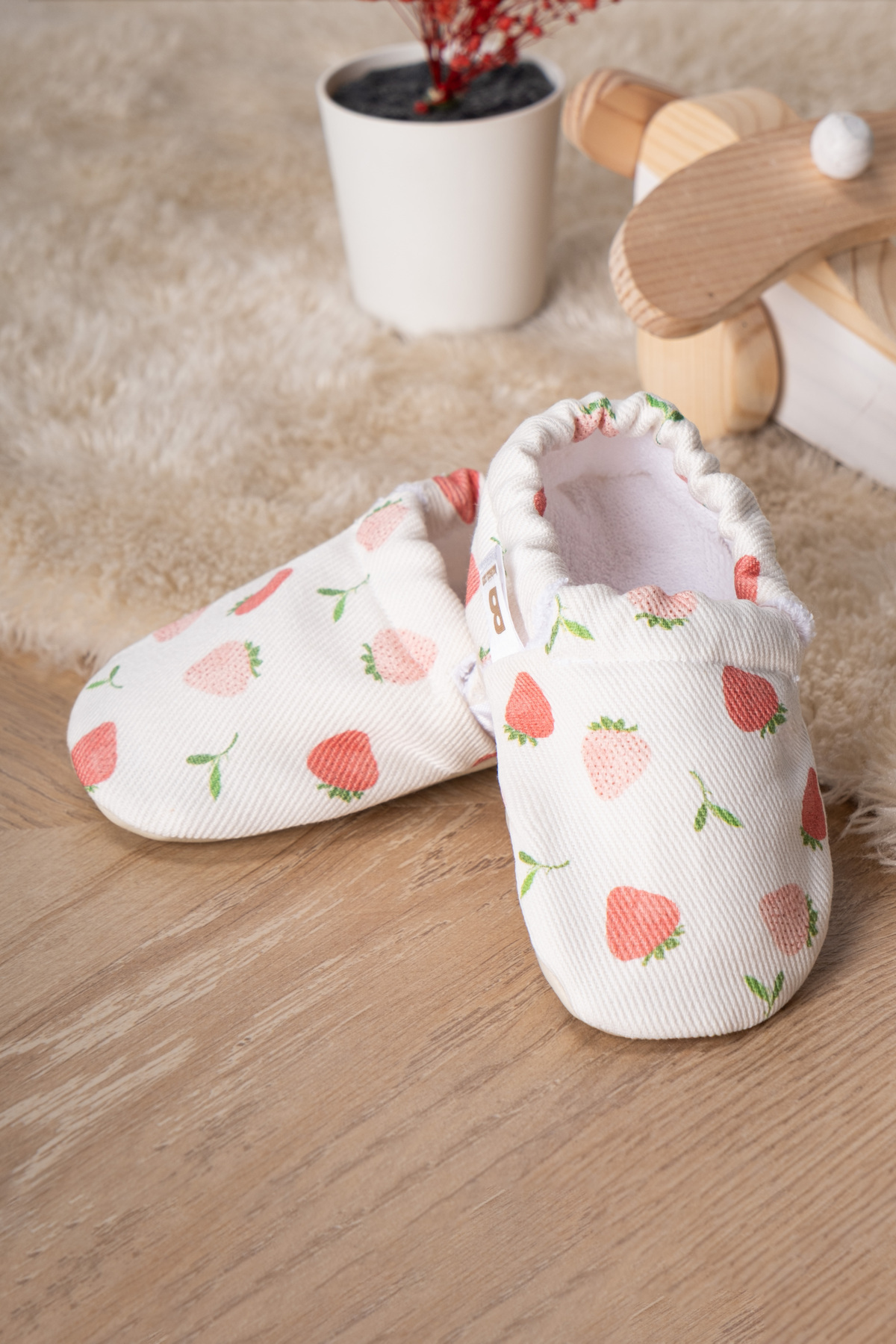 Buude Kids Kaydırmaz Tabanlı, Pamuk Havlu Astarlı Bebek Patiği fotoğrafı 2 (önizleme)