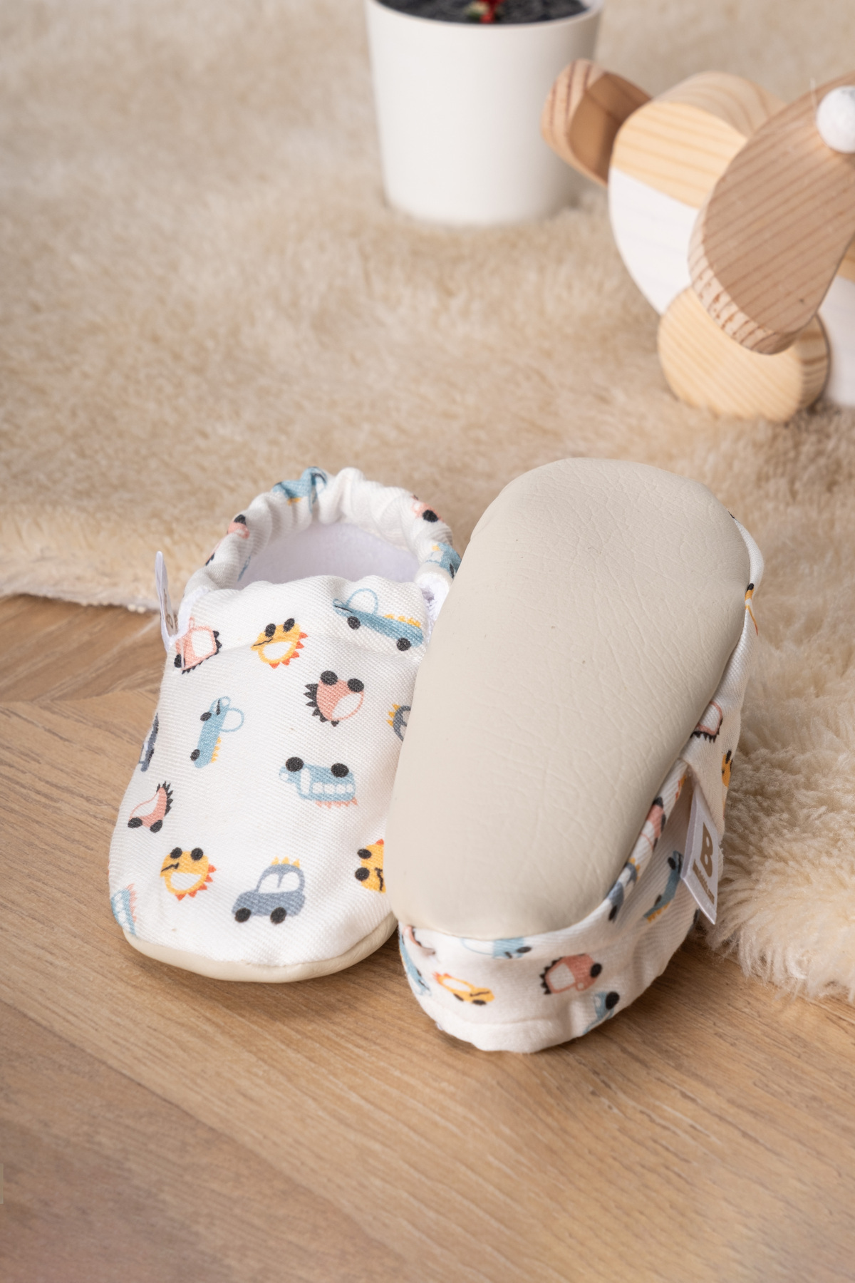 Buude Kids Kaydırmaz Tabanlı, Pamuk Havlu Astarlı Bebek Patiği fotoğrafı 3 (önizleme)