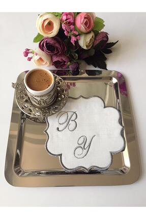 AFA TASARIM Kişiye Özel Harf Nakışlı Söz&Nişan Mendili, Tepsi Örtüsü, Damat K...