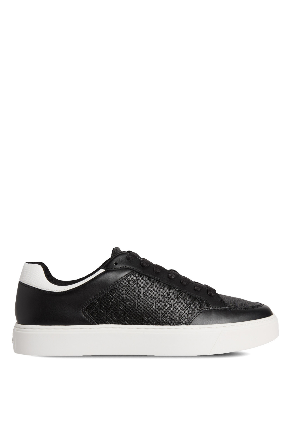 Calvin Klein Siyah - Beyaz Erkek Günlük Ayakkabı CLEAN CUP LOW LACEUP MONO