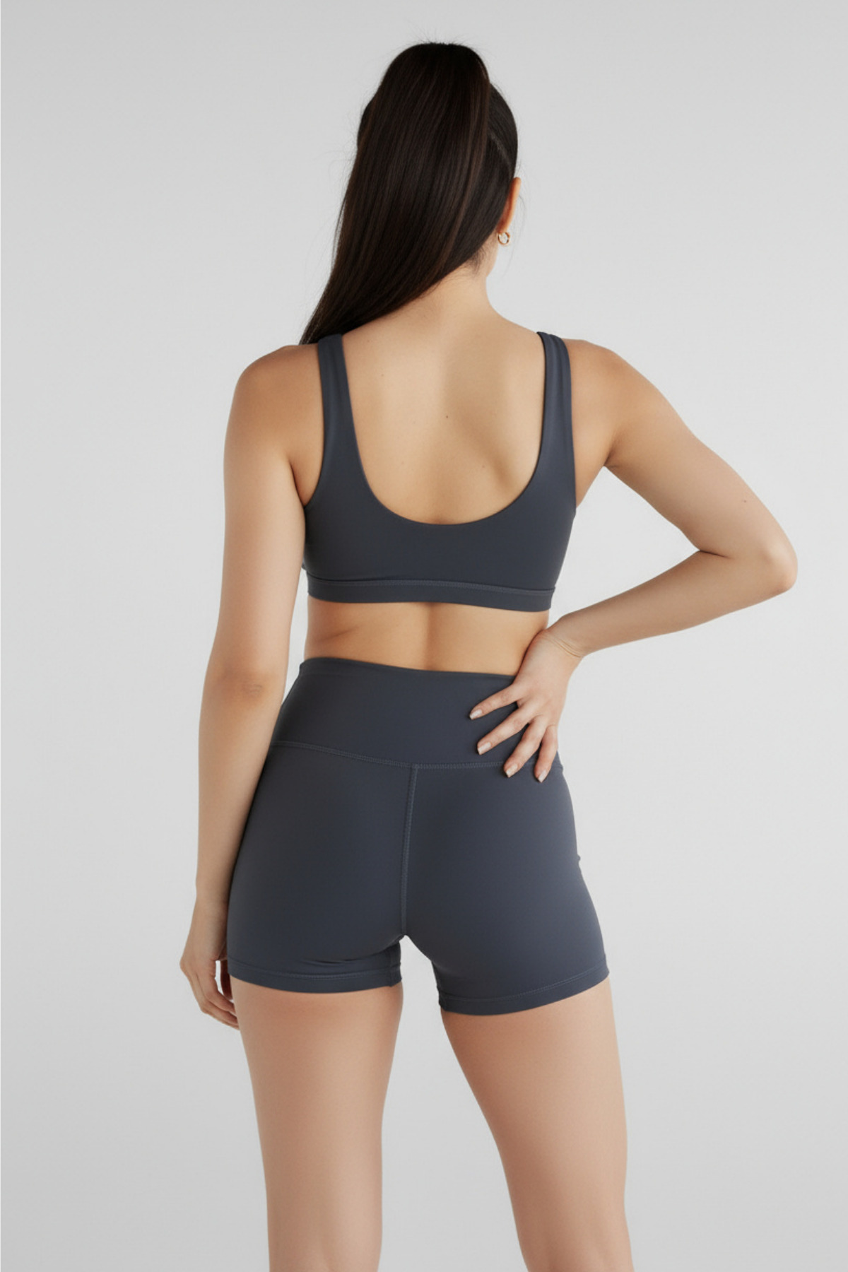 Thestiluxe 4 Yönlü Esnek Yüksek Bel Mini Şort Tayt Yoga, Spor ve Günlük Kullanım görsel 4