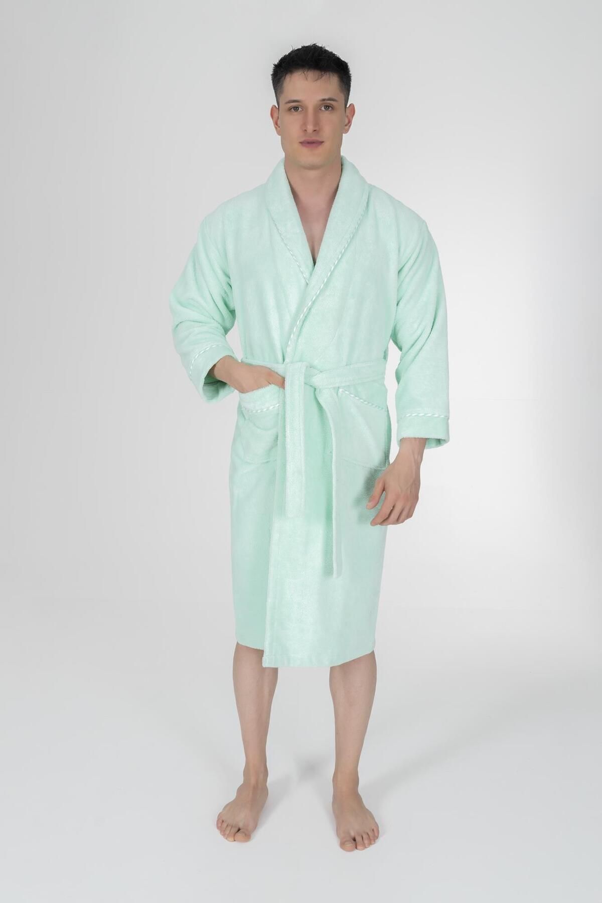 VAROL Biyeli Şal Yaka Bambu Bornoz