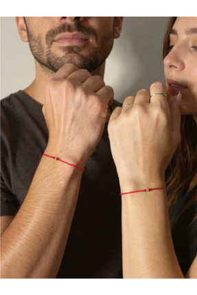 Altıncık 14 Ayar Altın Çift Dorika Top Kırmızı Ipli Şans Bileklik