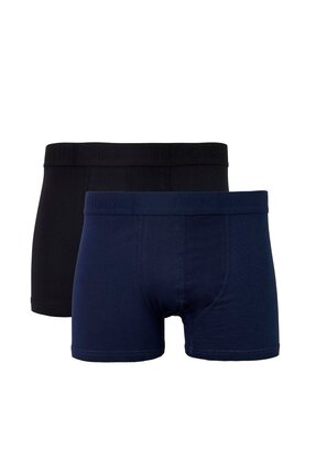 Tudors Erkek 2'li Pamuk Likralı Esnek Kumaş Boxer