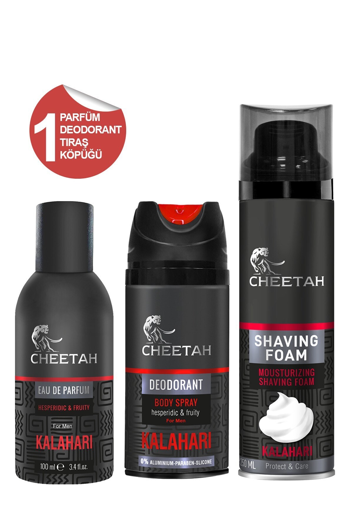 cheetah Kalahari Erkek Tıraş Köpüğü 250 ml x 3 adet — C8696601115735