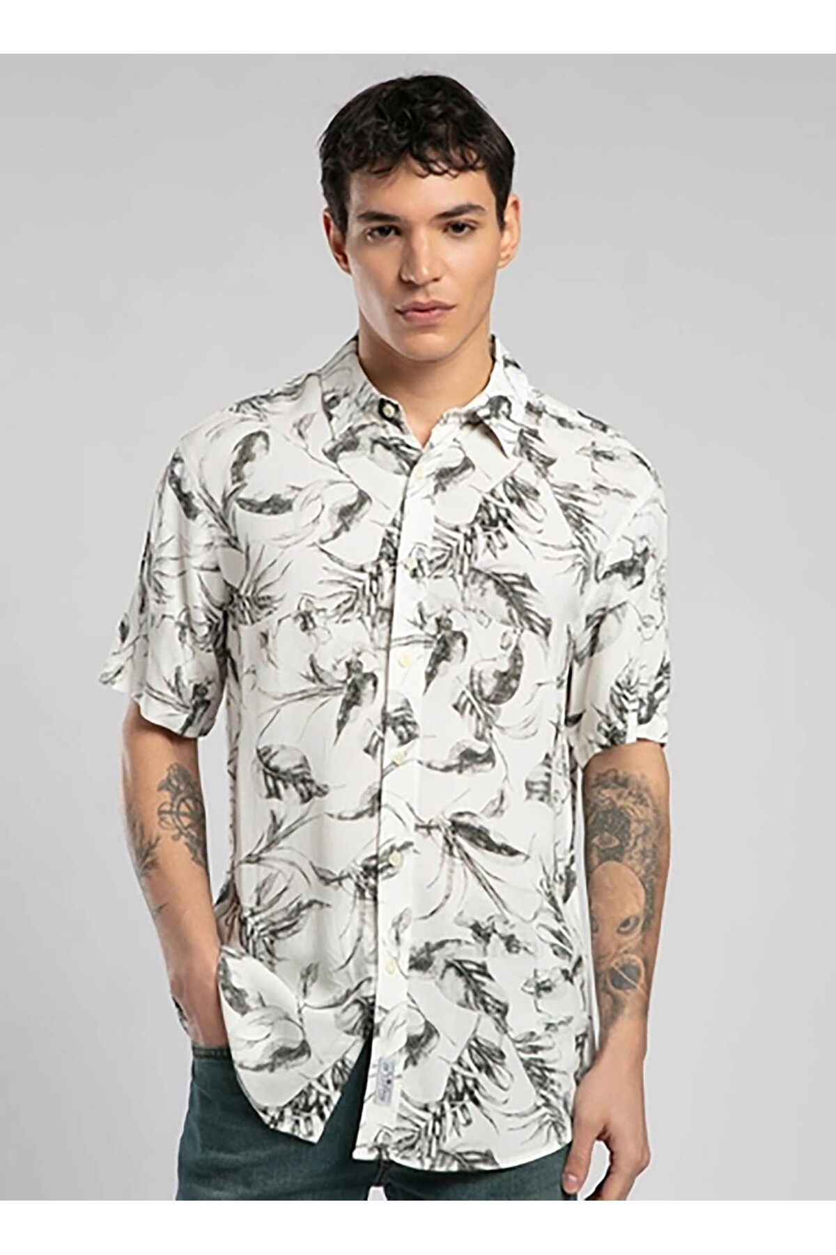 پیراهن مردانه طرح دار آستین کوتاه | لی کوپر Lee Cooper 252 LCM 241022 - تصویر 2
