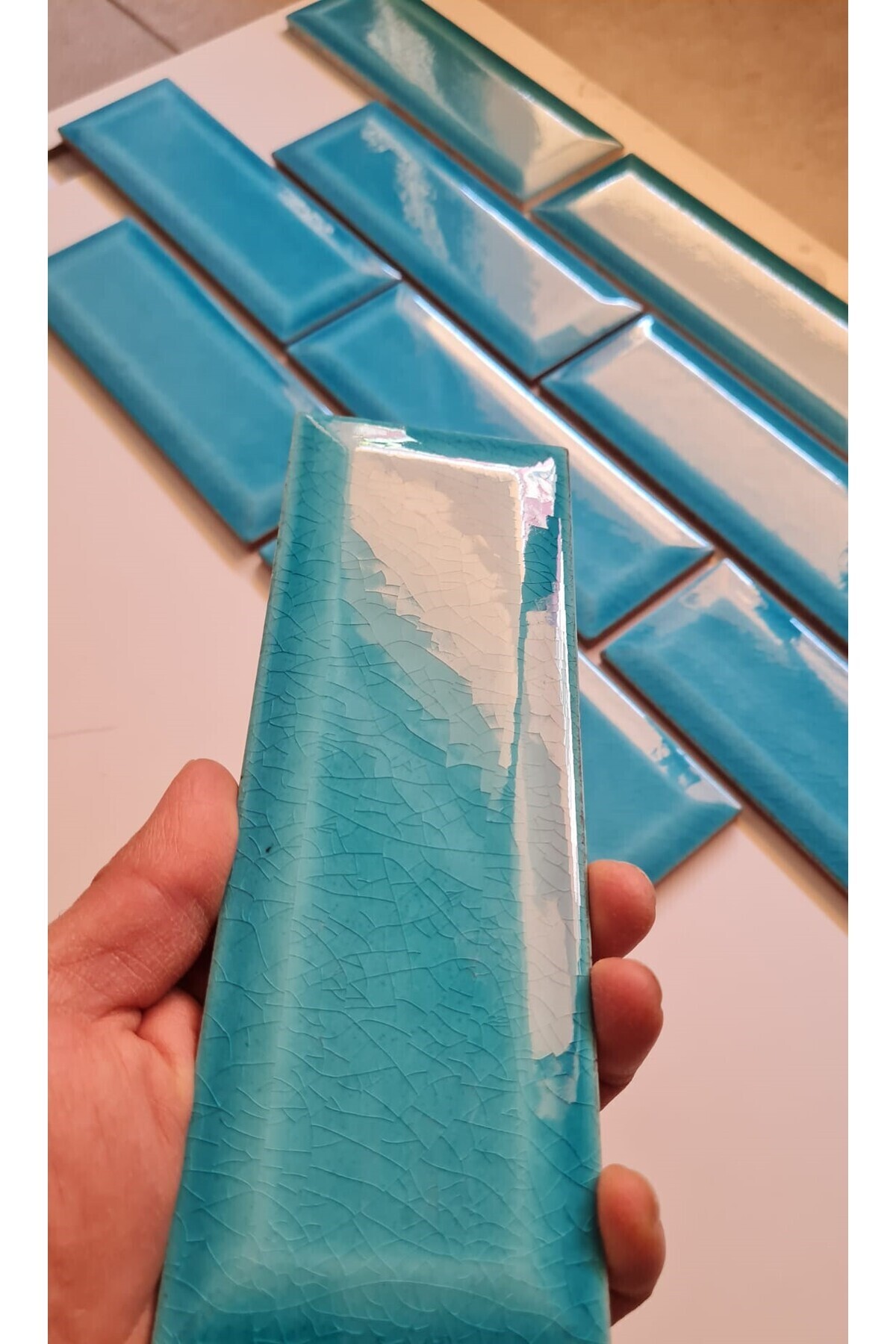 Armada Çini 7x21 Cm Metro Turkuaz Çini Seramik