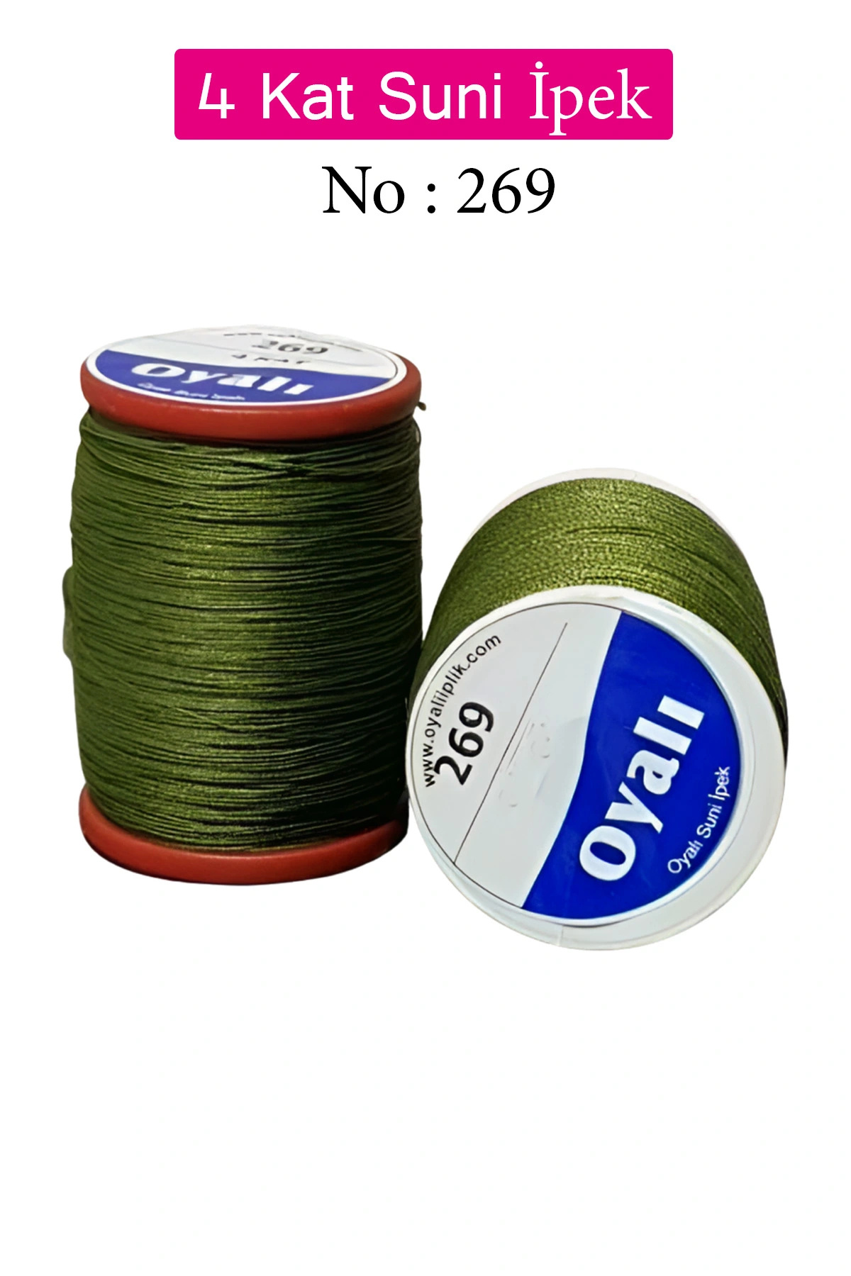 Genel Markalar Oyalı 4 Kat Suni İpek İplik İğne Oyası Boncuk İpi Tığ Oyası No:269
