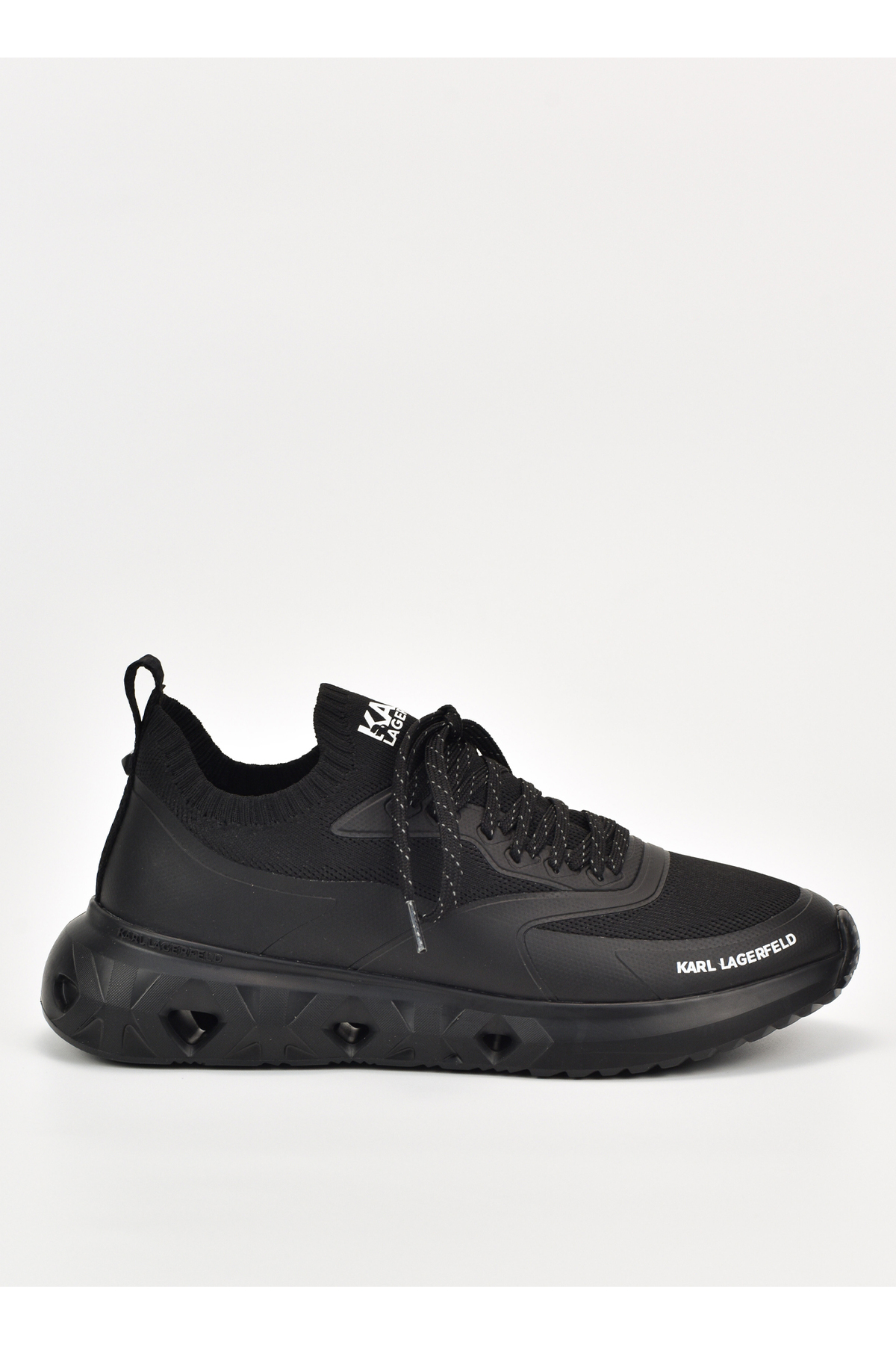 Karl Lagerfeld Siyah Erkek Sneaker K/KITE RUN Knit Sock Lo