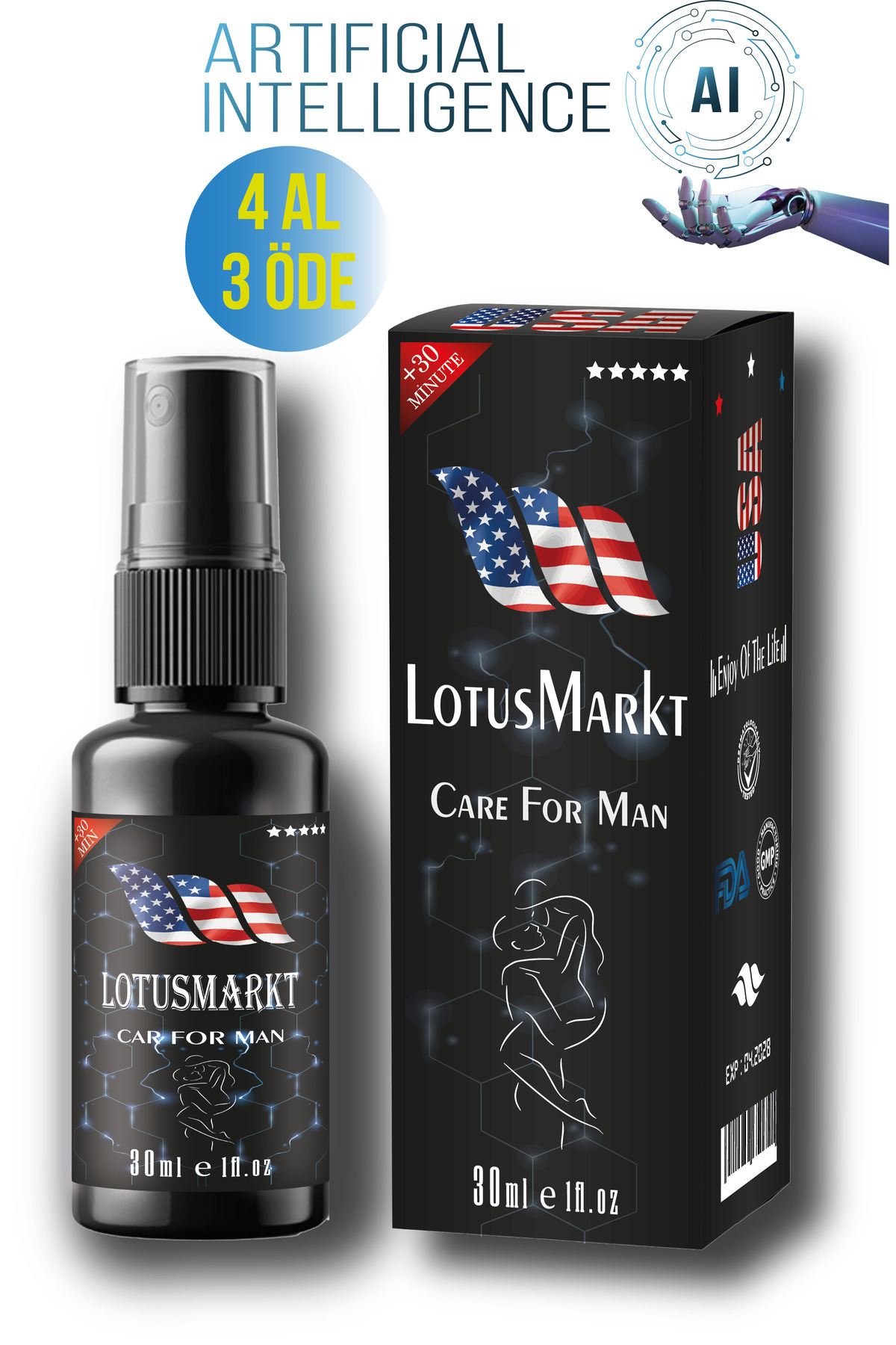 lotusmarkt Hunter Love Care For Man Sprey Long Time Premium A - Plus