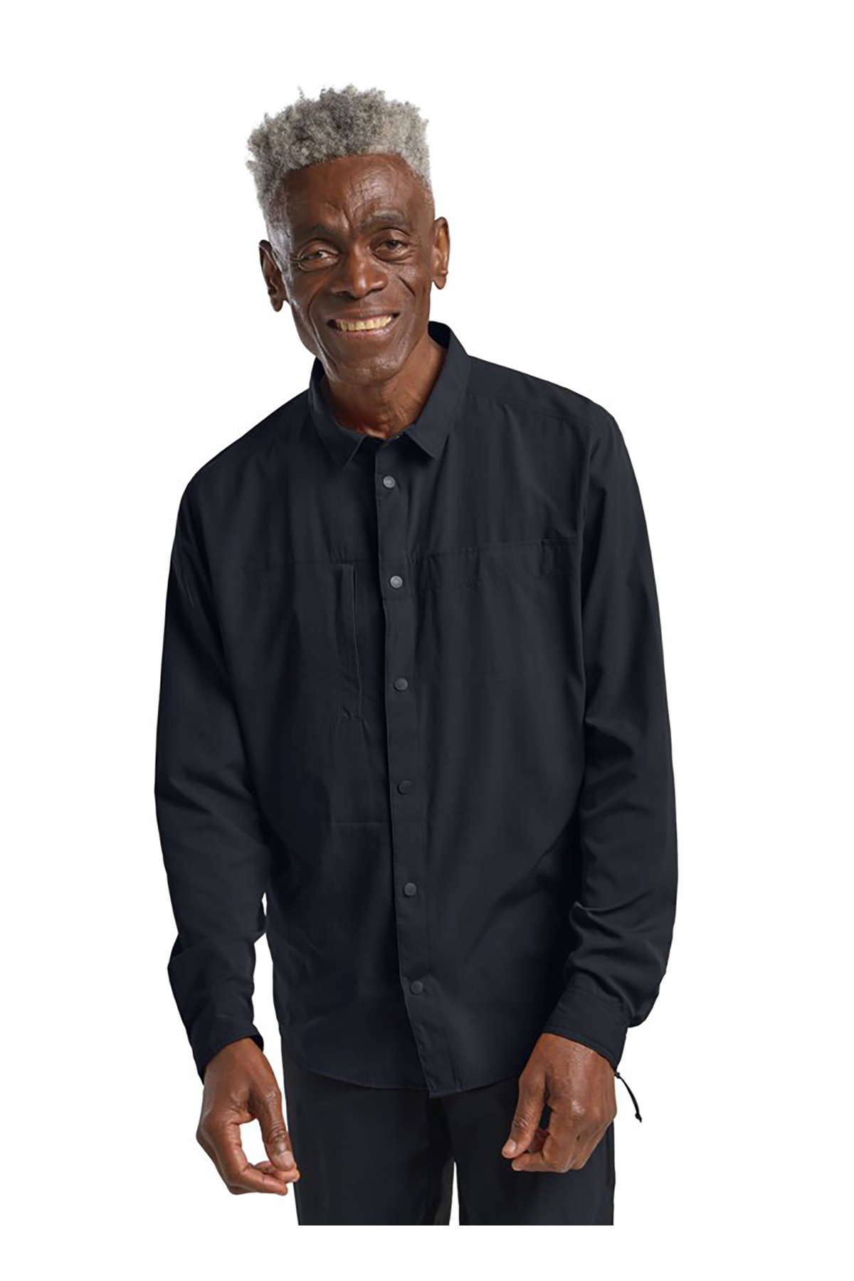 جک ولف اسکین پیراهن مردانه ساده A63876sierra Canyon Ls M Navy Blue Regular Fit