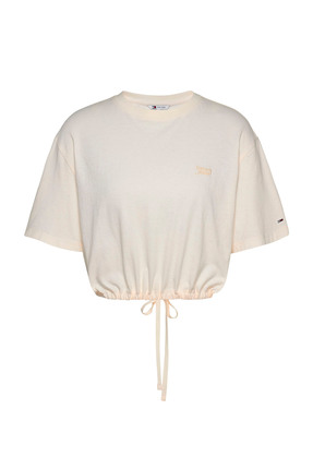 Tommy Jeans Bisiklet Yaka Beyaz Kadın T-Shirt DW0DW20324YBH