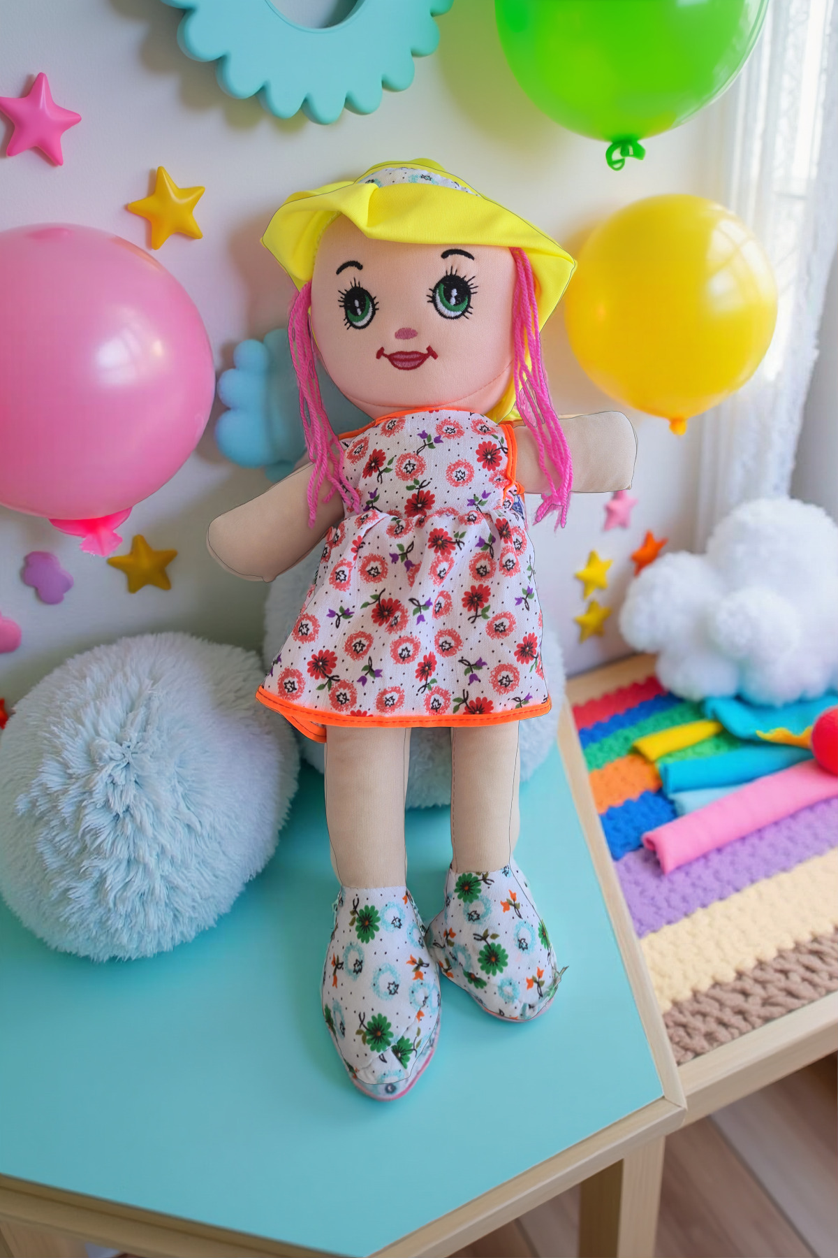 grs oyuncak Bez Bebek 50cm Mor Renkli Elbise Eğitici Oyuncaklar Kız Çocuk Oyuncakları Evcilik Oyuncakları fotoğrafı 6 (önizleme)