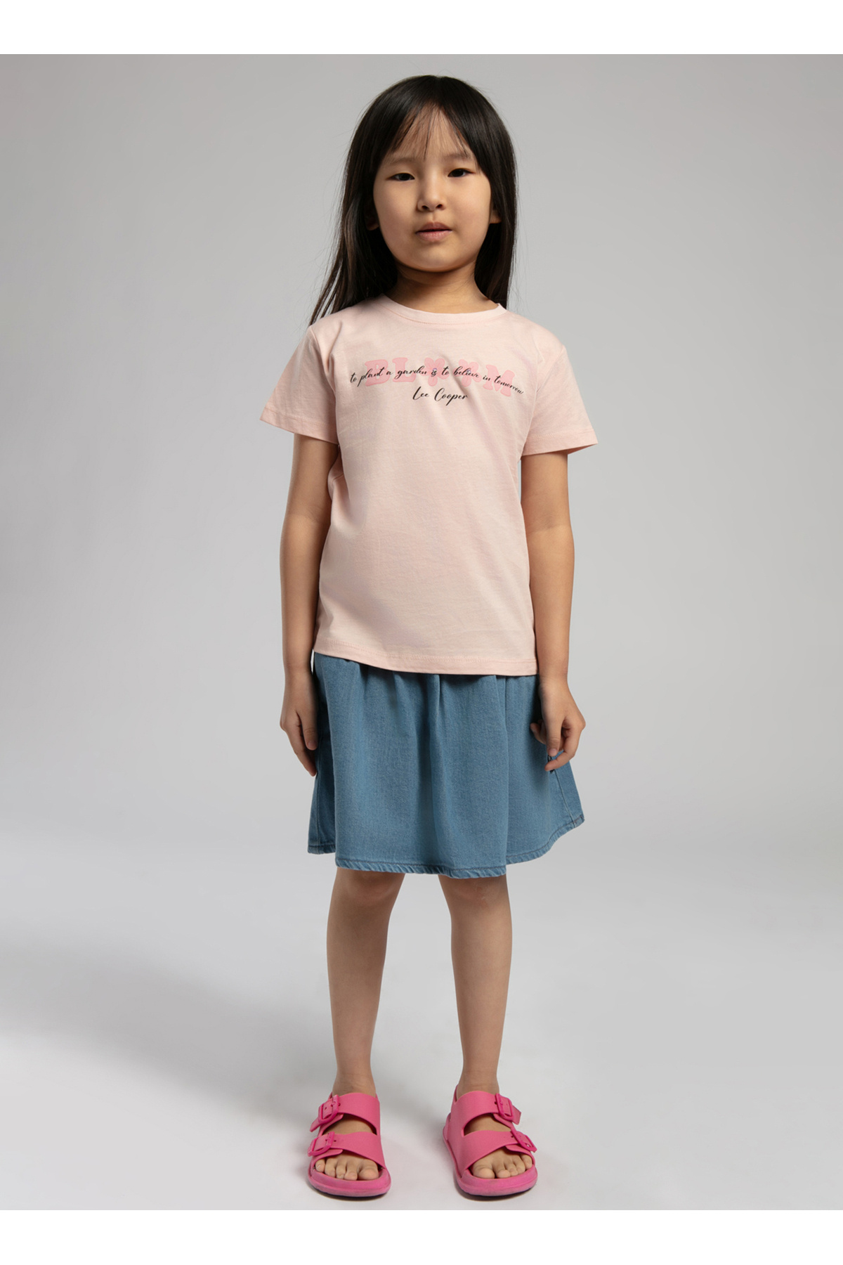 تیشرت دخترانه پودری چاپ شده 252 LCG 242007 Lee Cooper