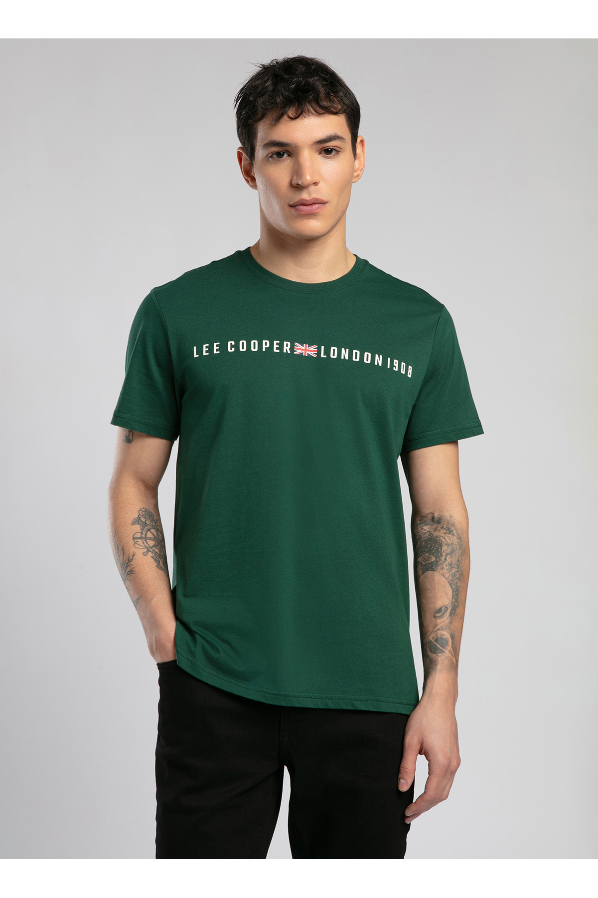 تی شرت مردانه راسته آستین کوتاه | لی کوپر Lee Cooper 252 LCM 242023 - تصویر 2