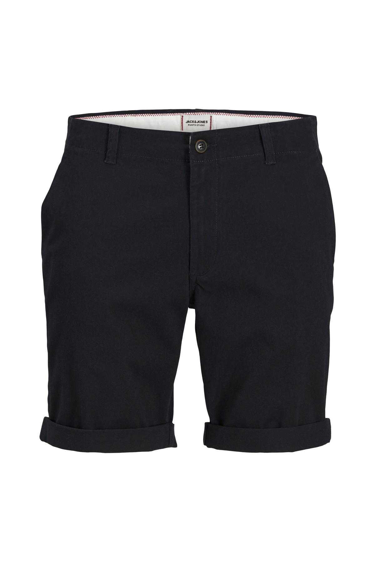 جک اند جونز شلوارک مردانه مردانه آبی ناوی کمر معمولی با تناسب معمولی چینو 12182549_JPSTDAVE CHINO SHORTS SRT