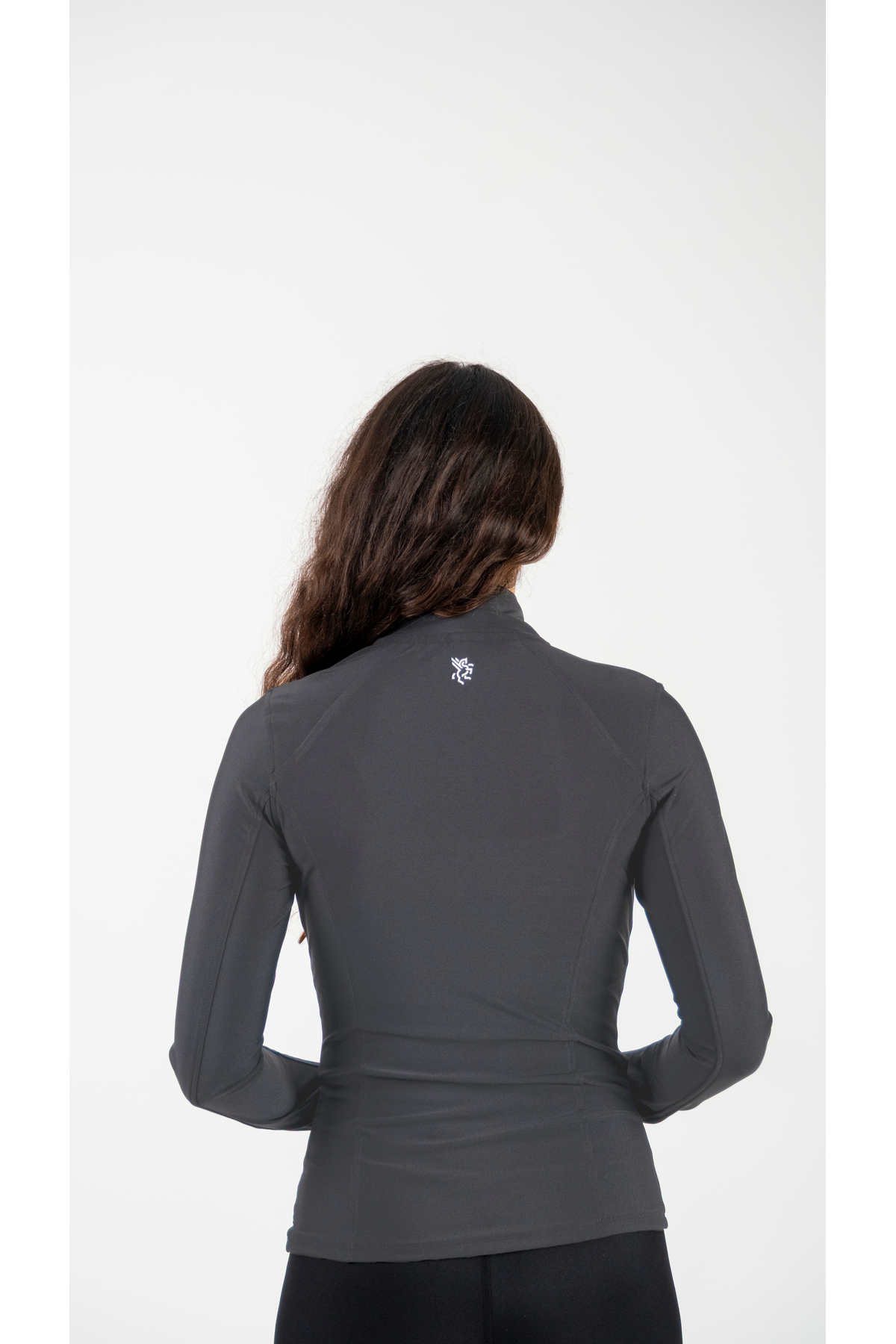 Keep Risen Fermuarlı Çift Cepli Parmak Geçmeli Slim Fit Spor Ceketi Gri görsel 5