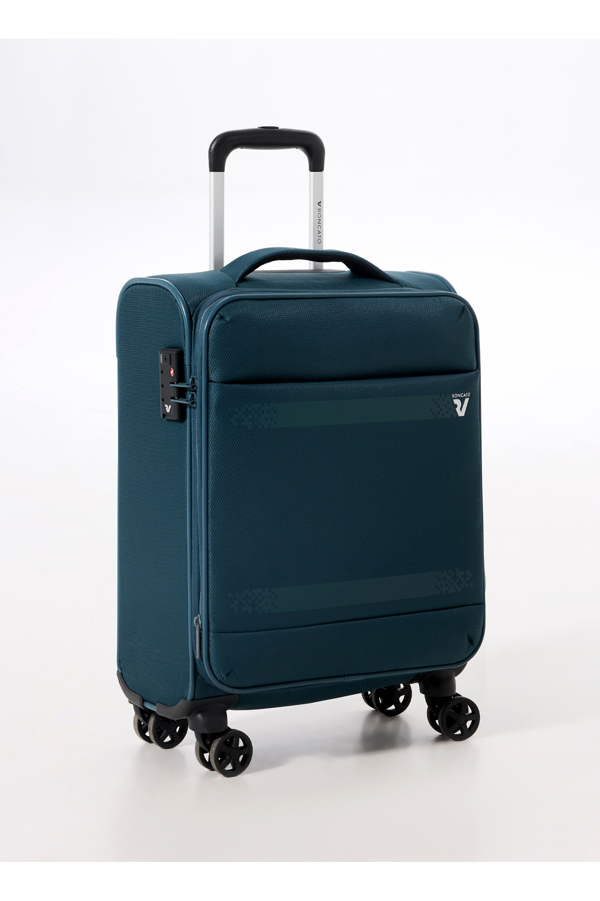 Roncato Yeşil Çekçekli Kumaş Valiz 41464387 Trolley Cabina 4R Jazz