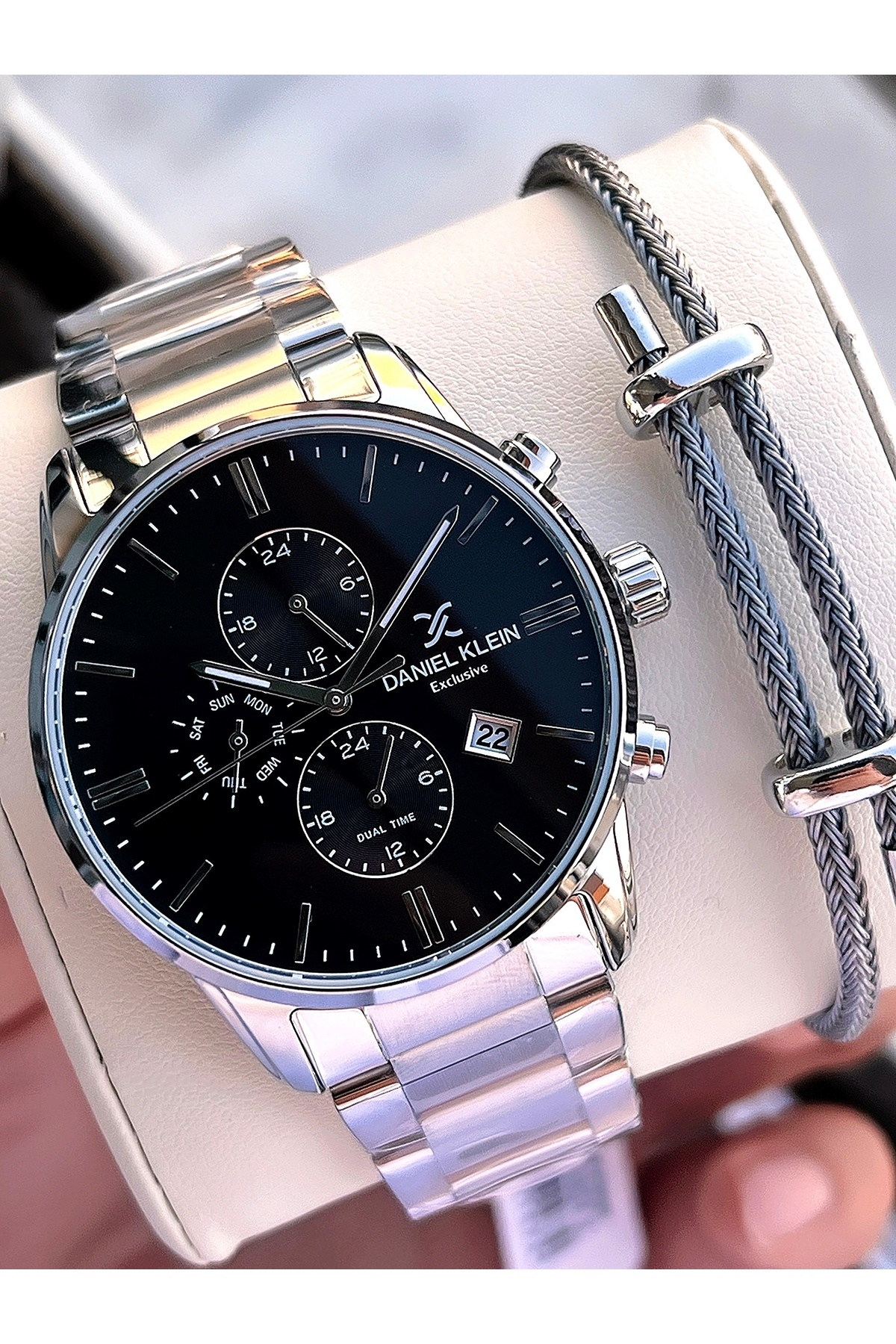 ساعت مچی مردانه Edk.1.1 با بند جعبه‌ای ویژه، هدیه، عملکردهای داخلی، فعال، ضدآب تا ۳۰ متر