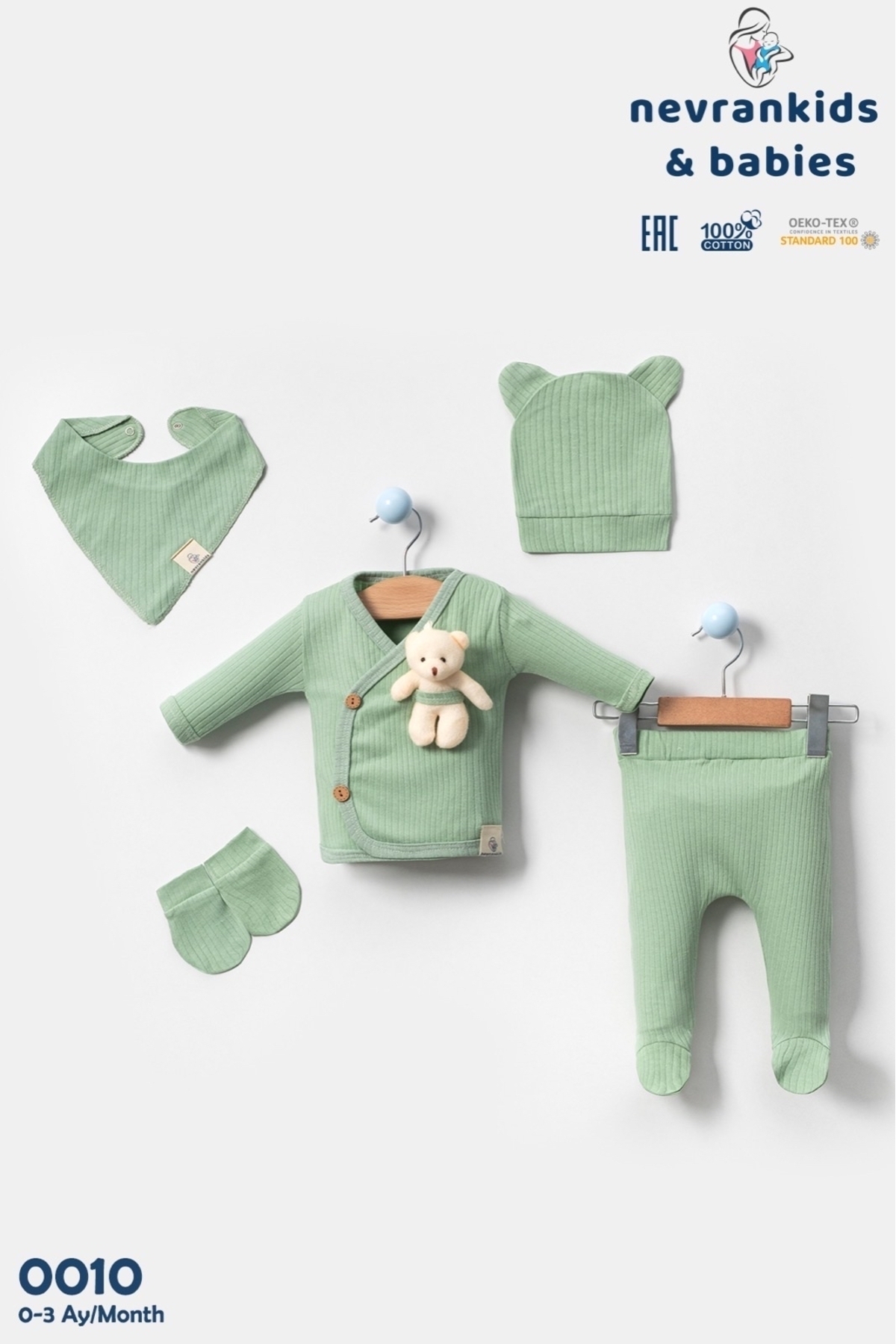 nevrankids Hastane Çıkışı 5'li Set (AYICIK HEDİYELİDİR) Yeşil fotoğrafı 4 (önizleme)