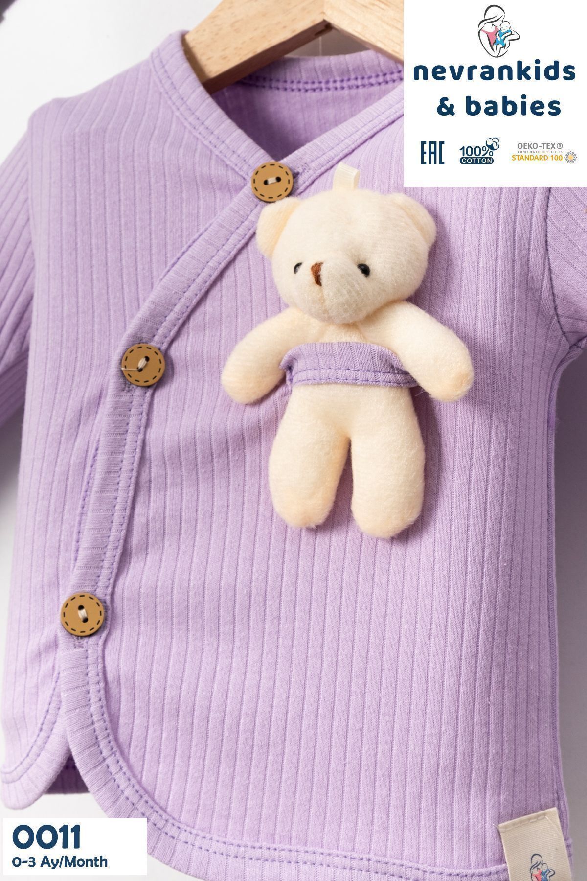 nevrankids Hastane Çıkışı 5'li Set (AYICIK HEDİYELİDİR) Mor fotoğrafı 2 (önizleme)