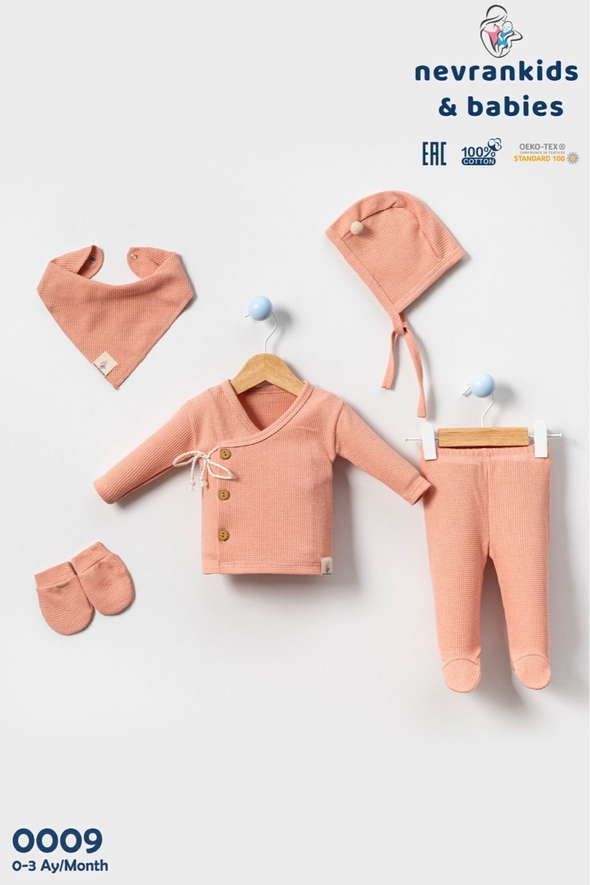 nevrankids Organik Ip Bağlama’lı Kokonat Düğme 5'li Hastane Çıkışı fotoğrafı 4 (önizleme)