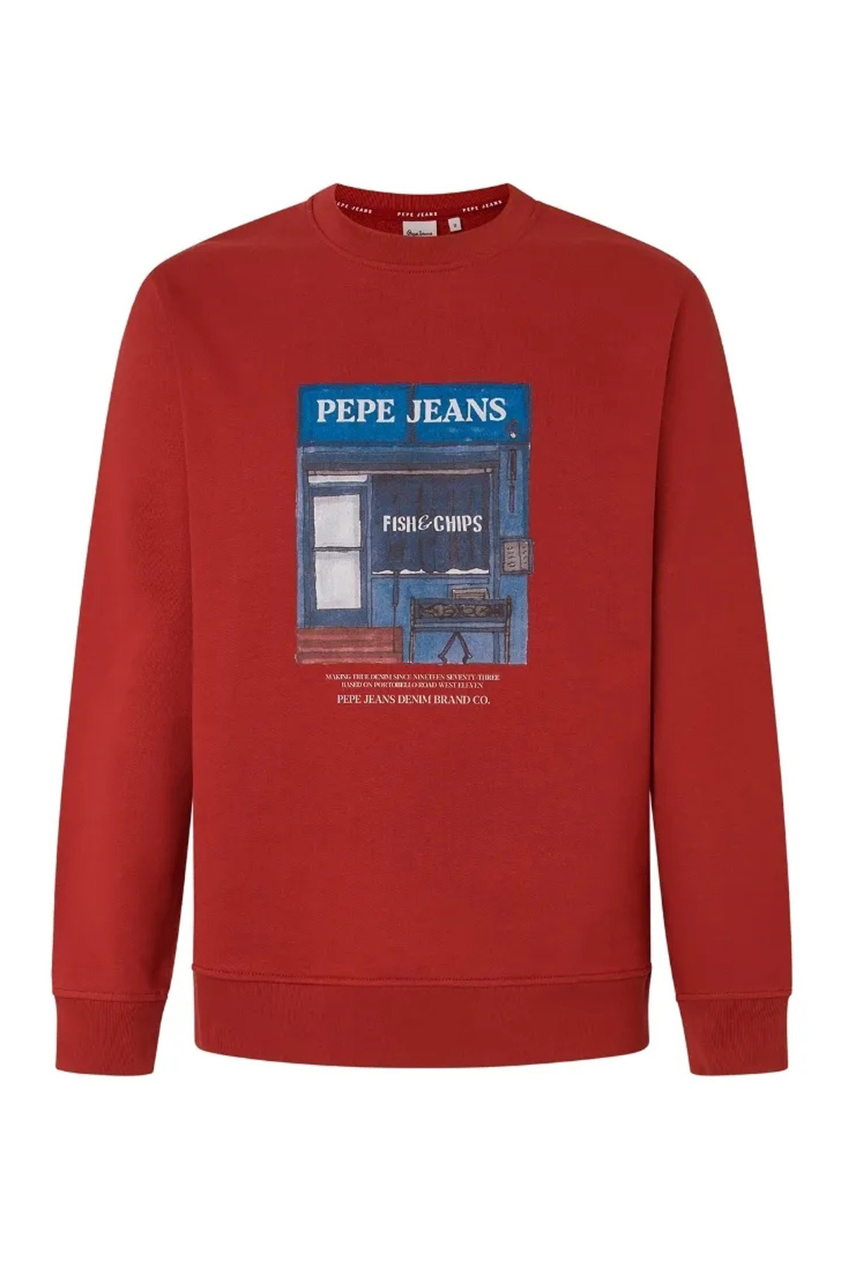 Pepe Jeans Bisiklet Yaka Kırmızı Erkek Sweatshırt PM582739-276