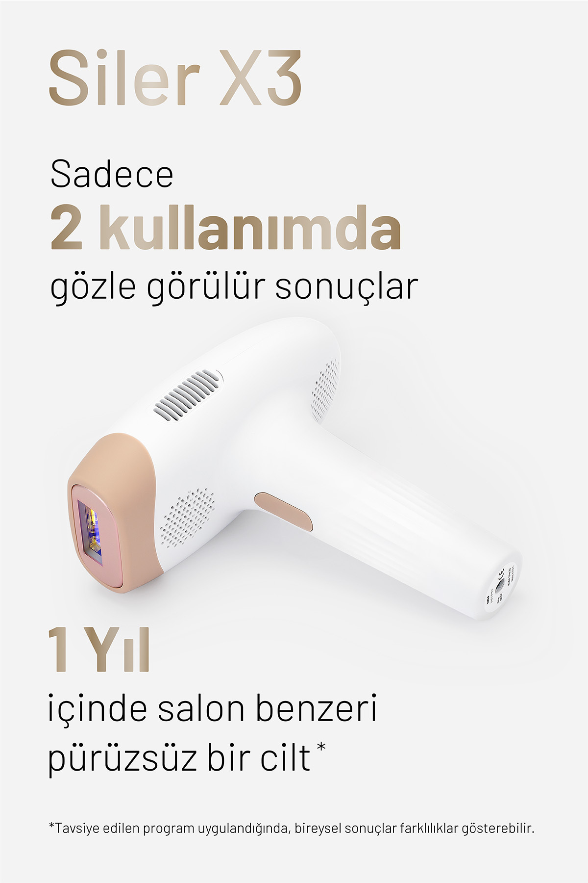 Ipl Buz Lazer Epilasyon Aleti Tüy Alma Cihazı, 12 Kademeli, 999.900 Atım Otomatik Ve Manuel — سفید LZR-1 — تصویر 4 از 8