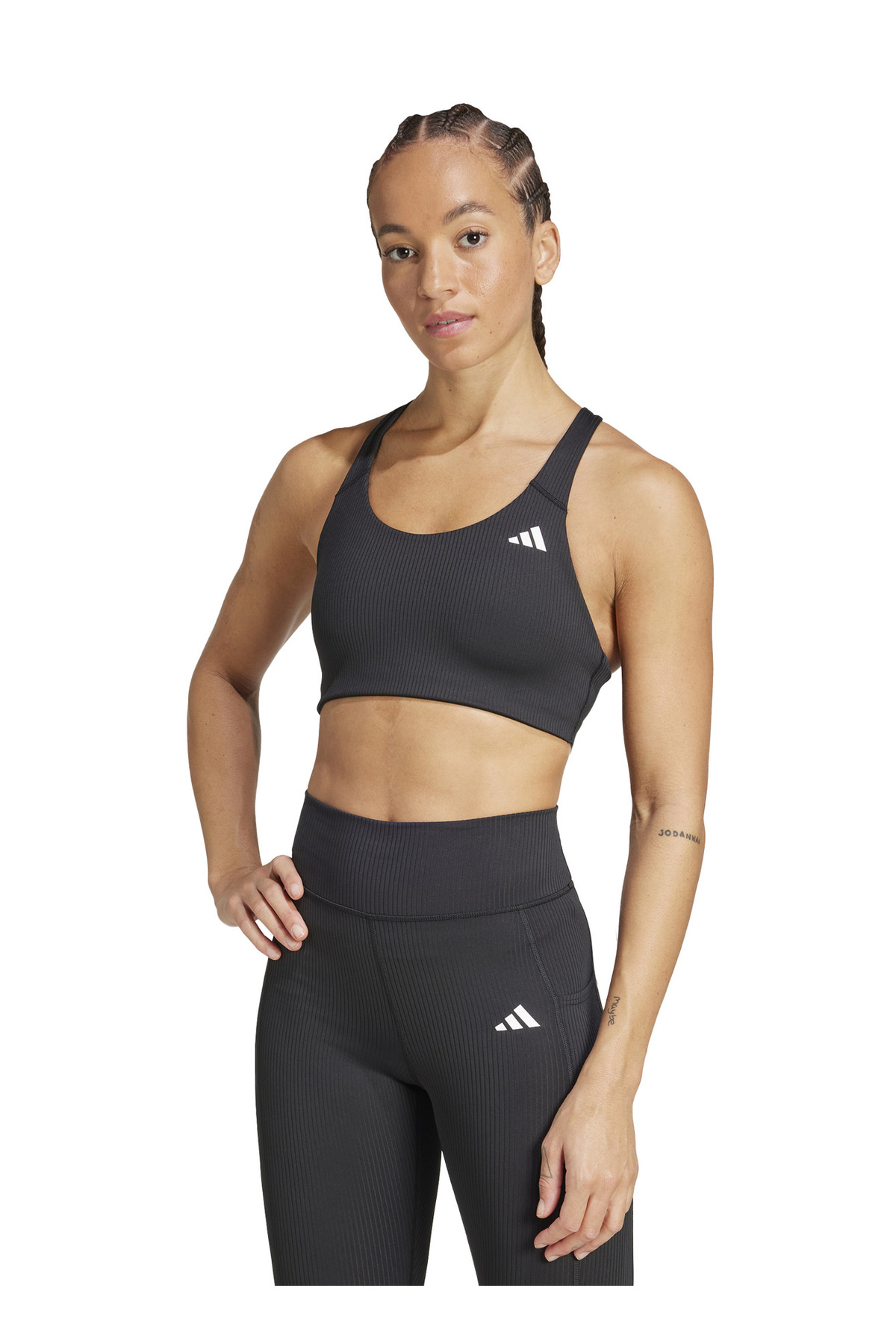 adidas JD7186 PWI RIB MS Siyah Sporcu Sütyeni