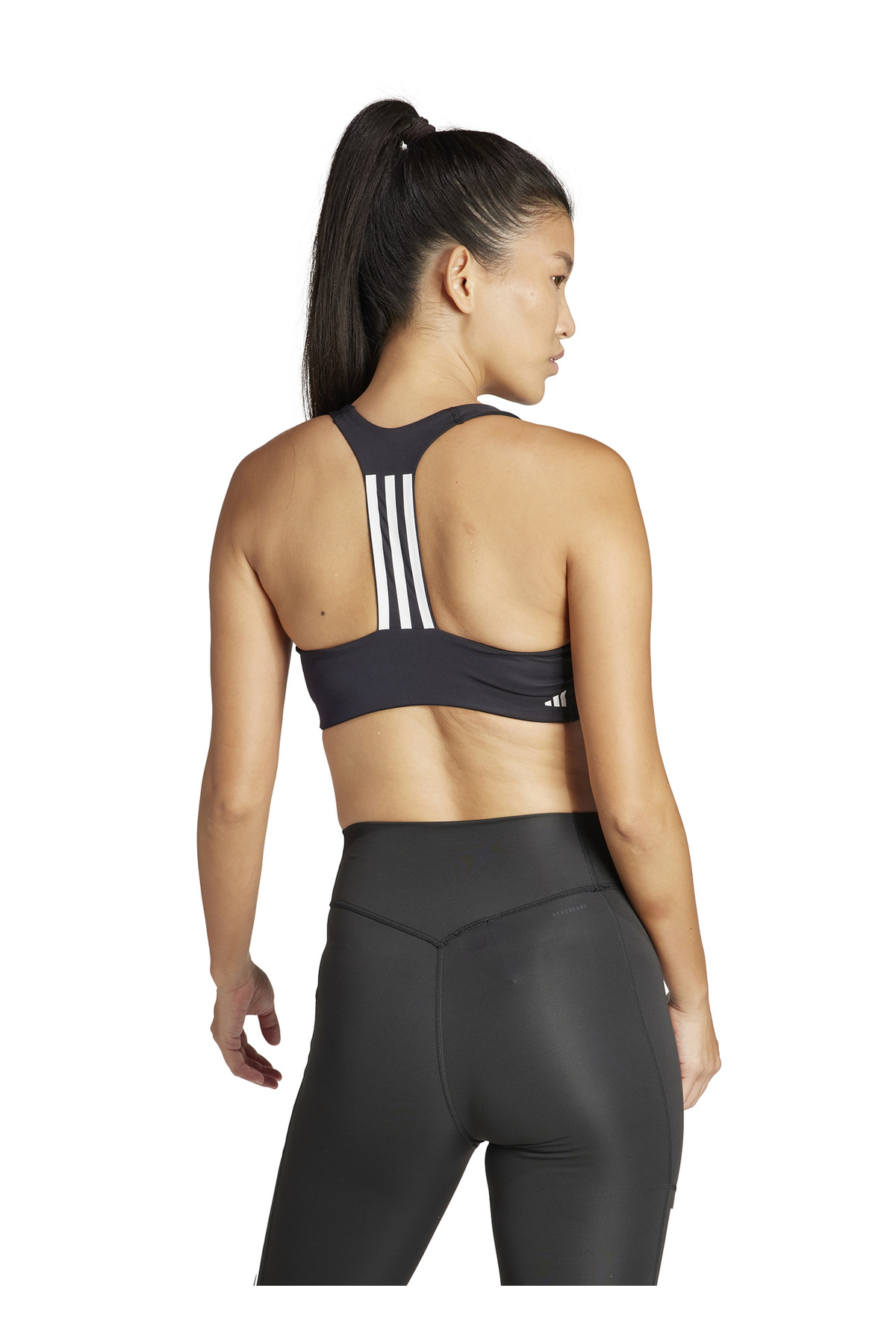 adidas IQ3369 PWIM MS 3S BRA Siyah Kadın Sporcu Sütyeni görsel 2