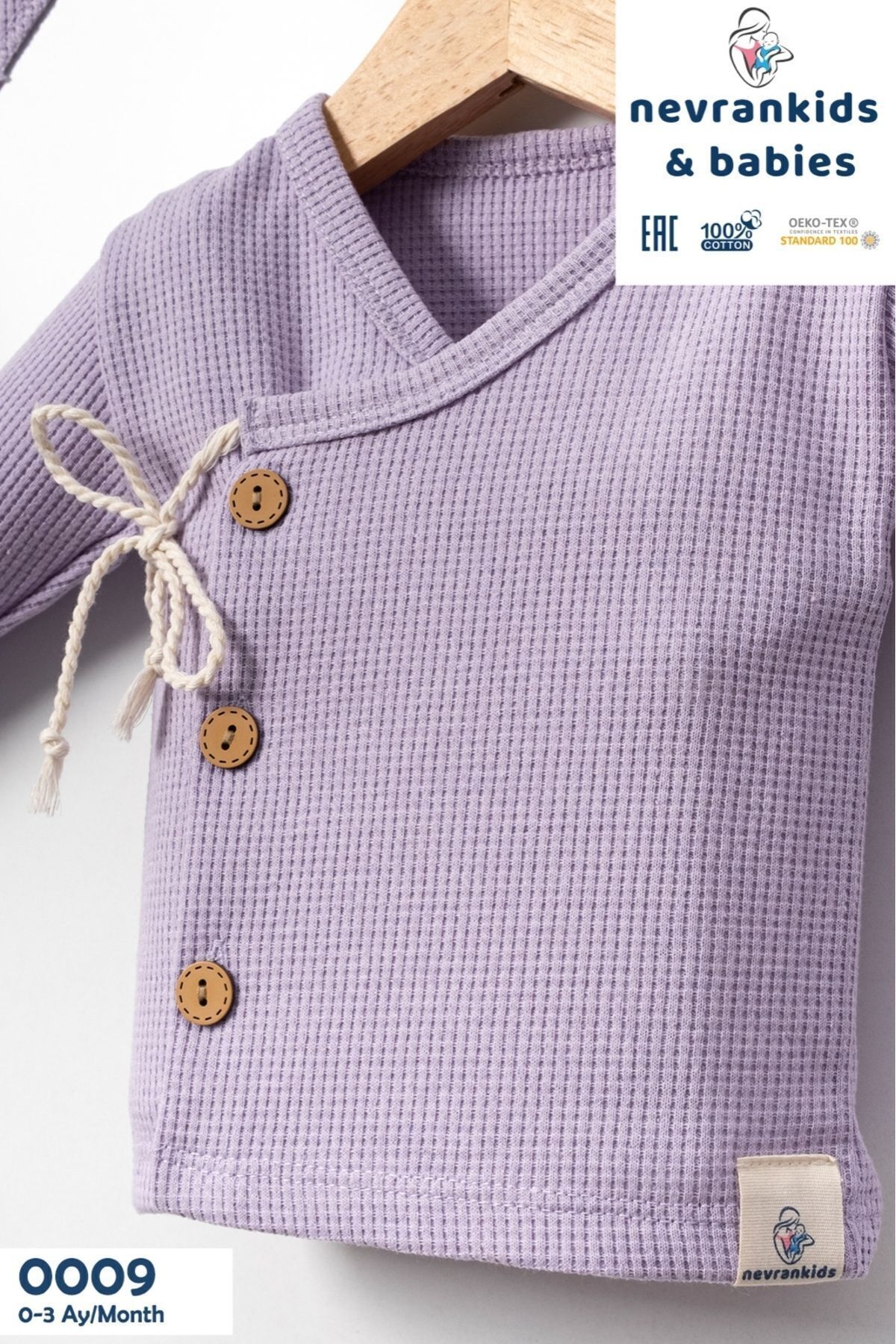 nevrankids Waffle Ip Bağlama’lı Kokonat Düğme 5'li Hastane Çıkışı fotoğrafı 2 (önizleme)