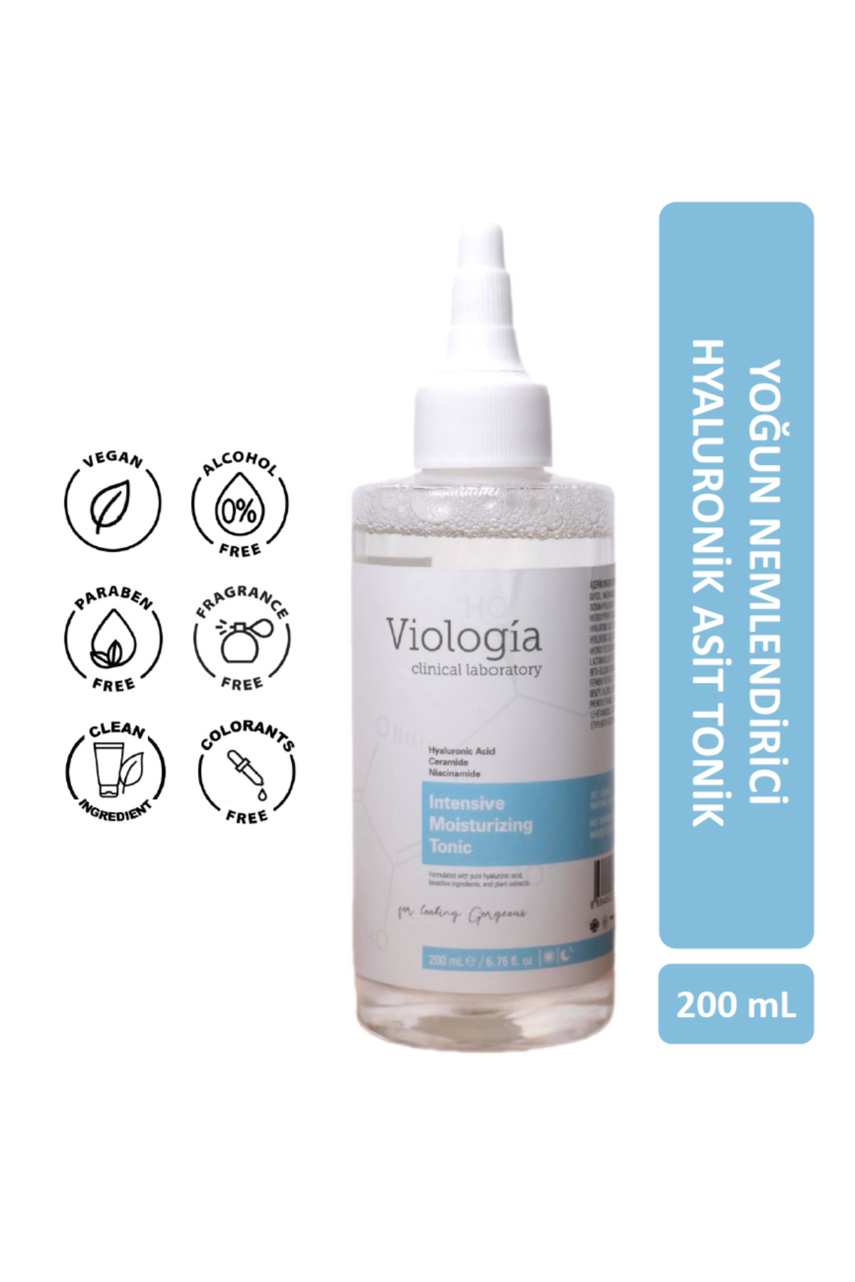 Viologia Clinical Laboratory Hyaluronik Asit Tonik, Yoğun Nemlendirici (Intensive Moisturizing Hyaluronic Acid Tonic)