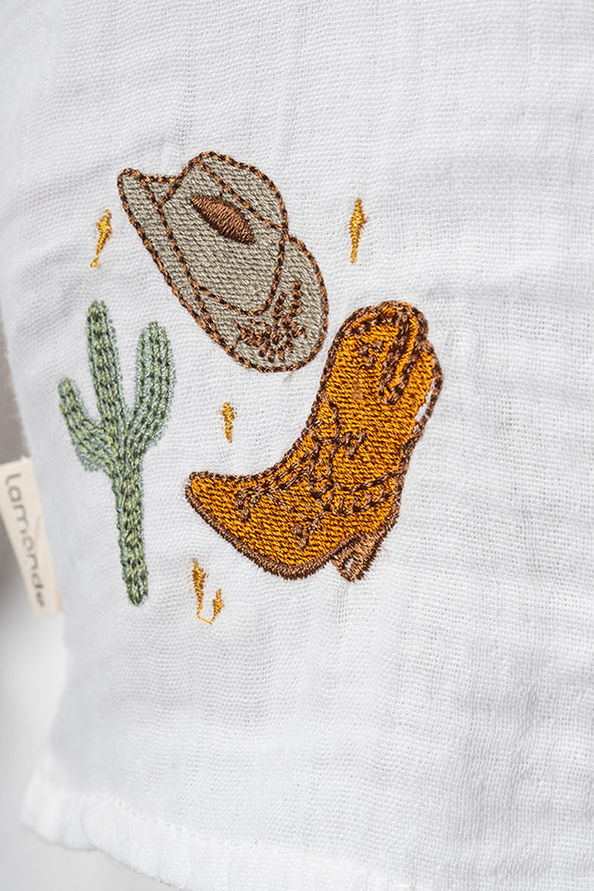 Lamonde Müslin 3’lü Kovboy Takım - Uzun Kollu Gömlek, Pantolon ve Yakalık - 9 - 24 Ay fotoğrafı 3 (önizleme)